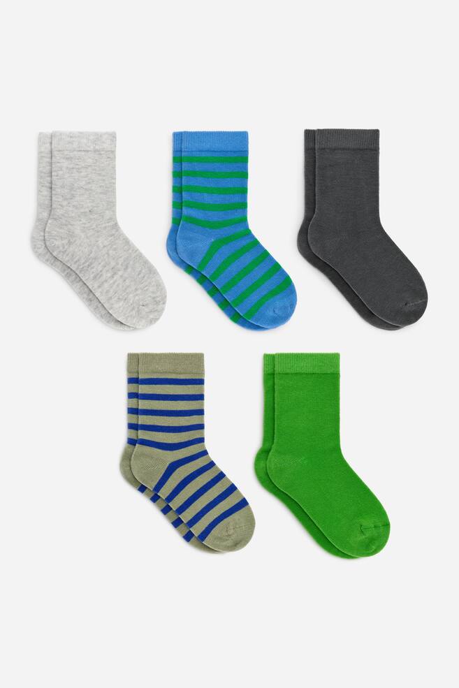 Set de 5 perechi de șosete din bumbac - Multicolor/Lila/Multicolor/Roz/Roșu/Liliac/Cârtiță/Alb Murdar/Multicolor/Inimi - 1