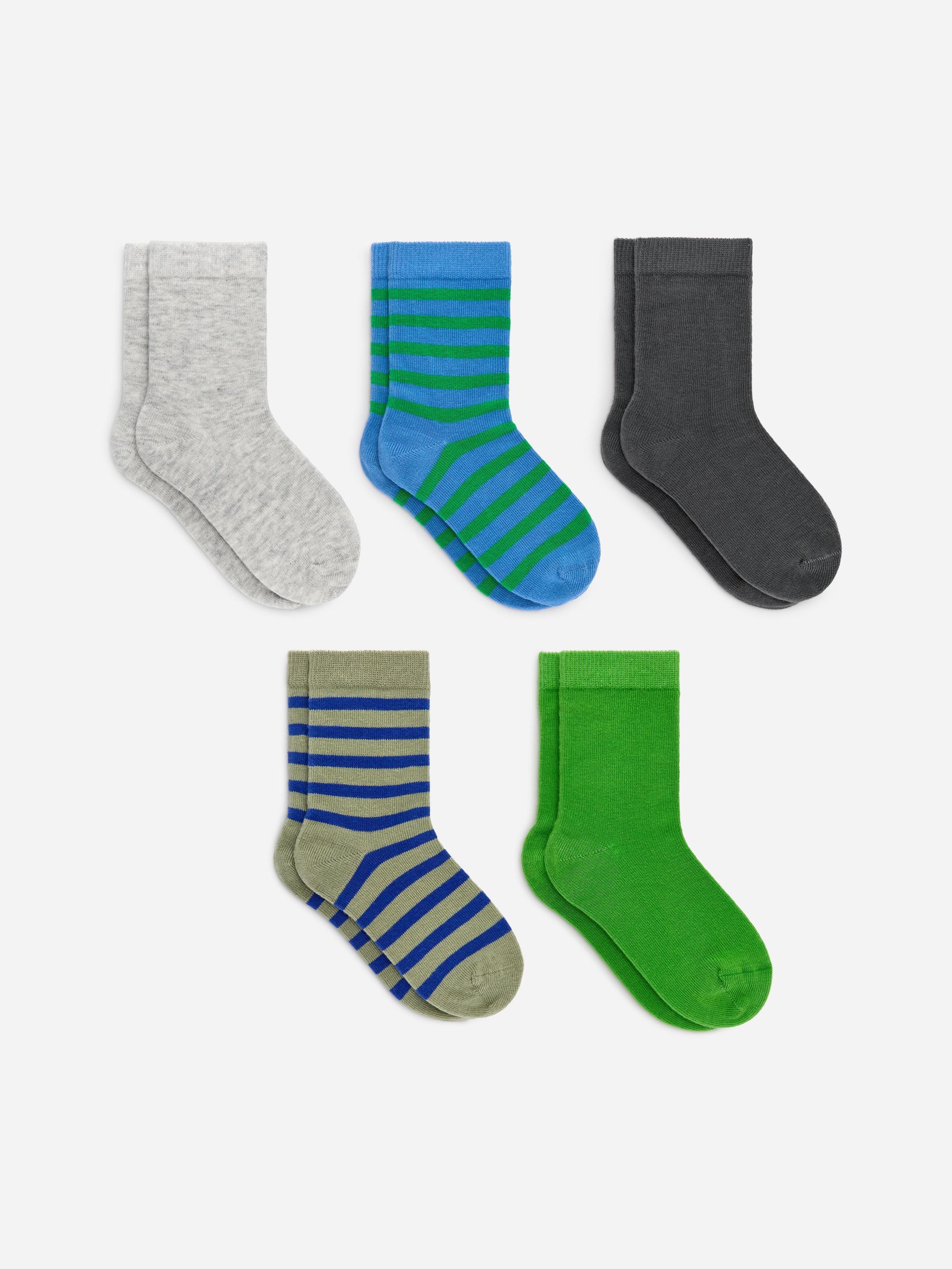 Cotton Socks Set of 5-#859DD6-18077