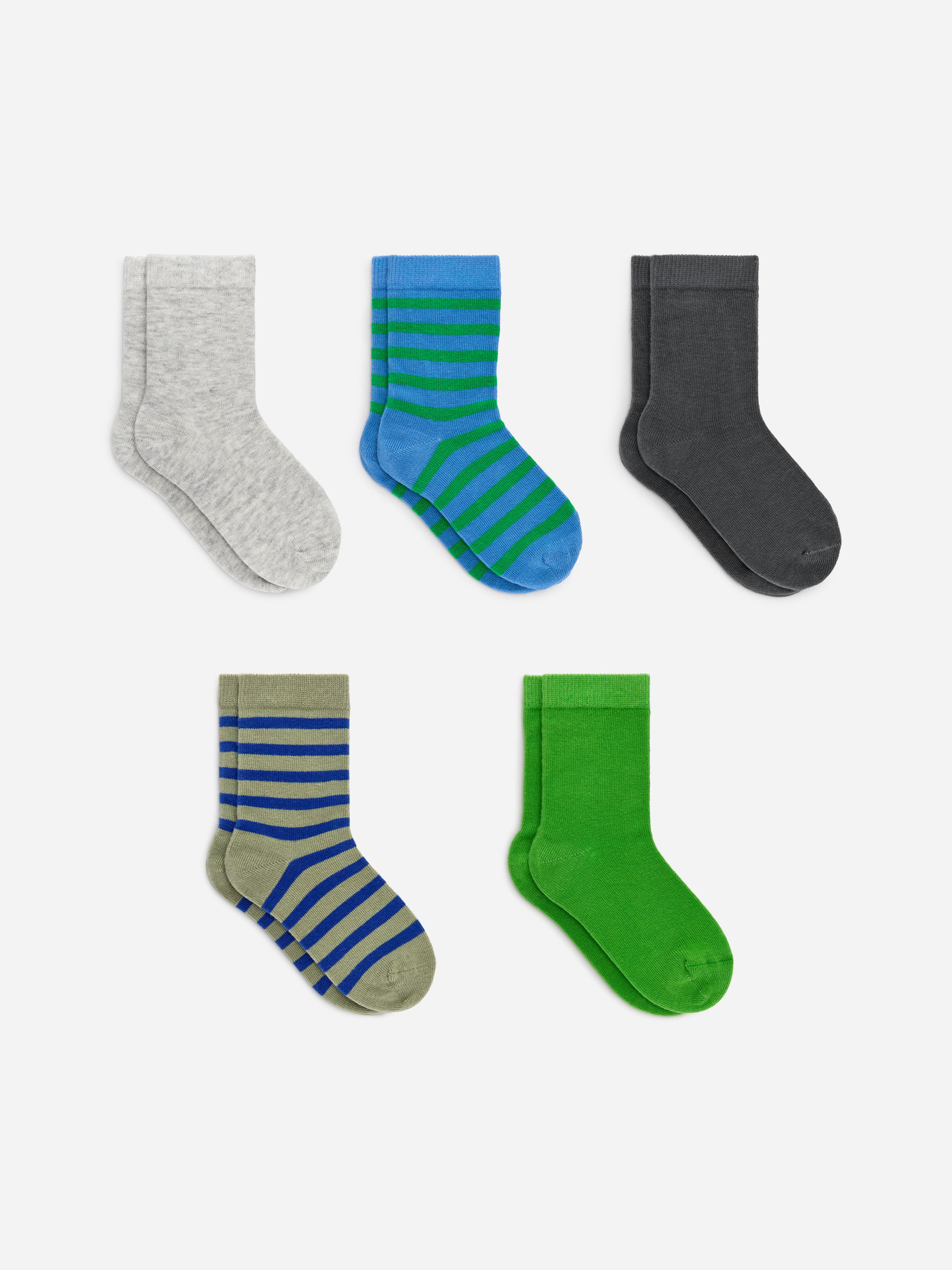 Cotton Socks Set of 5-#859DD6-18077