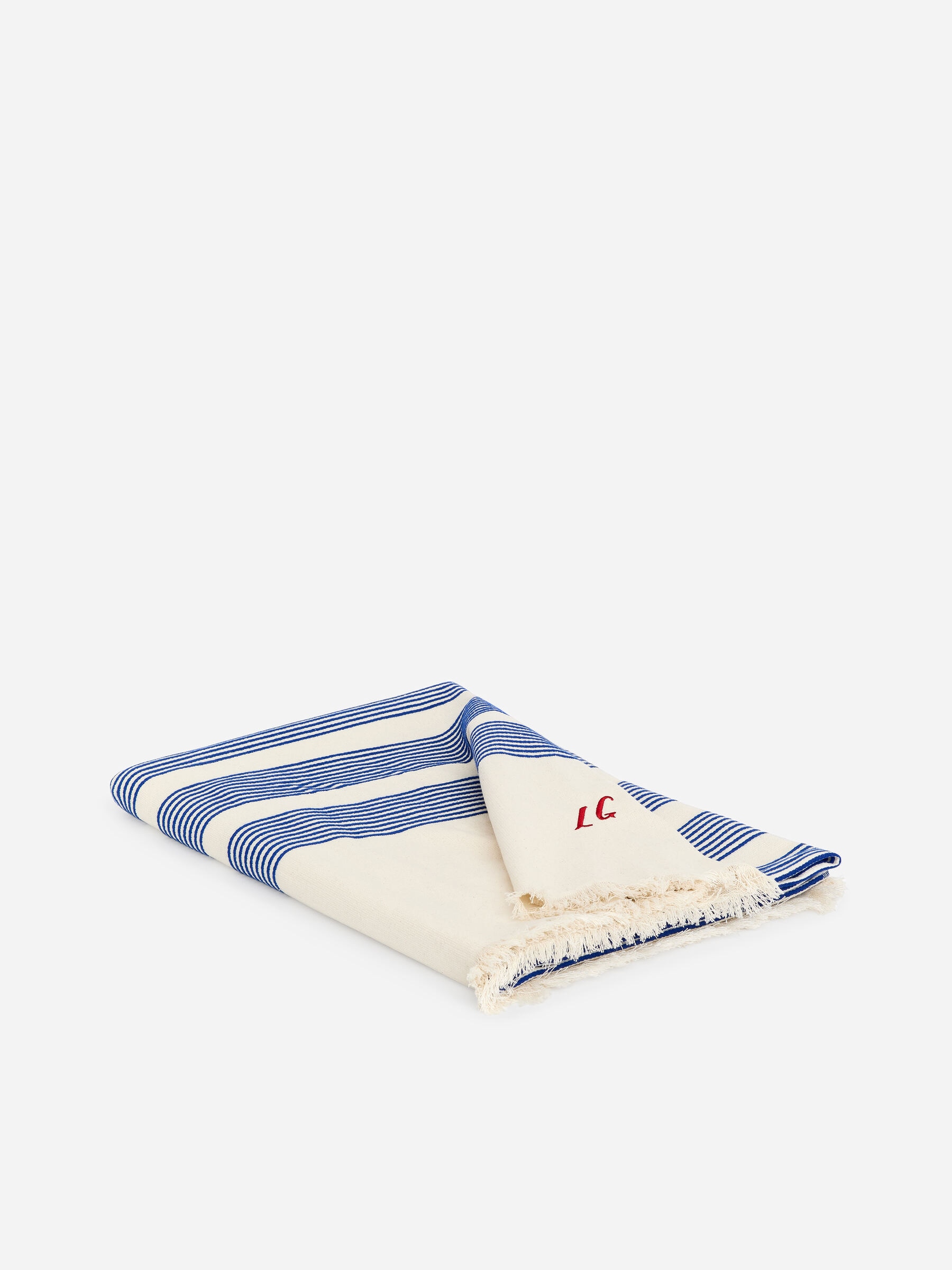 ARKET and Laila Gohar Monogram Blanket-Blue-19160