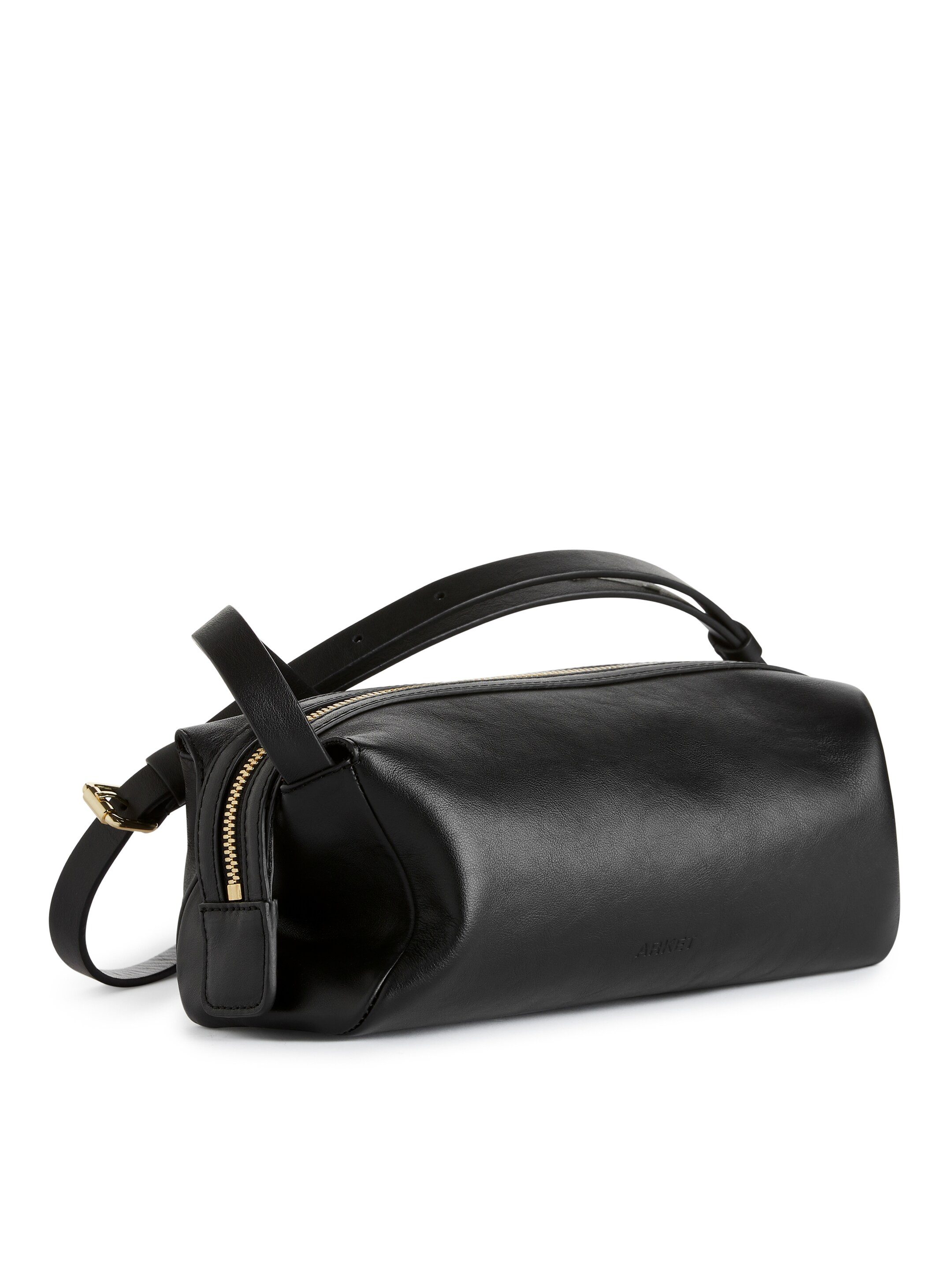 Boxy Crossbody Leather Bag - Black - Women - StillMedia/DescriptiveStillLife - 11