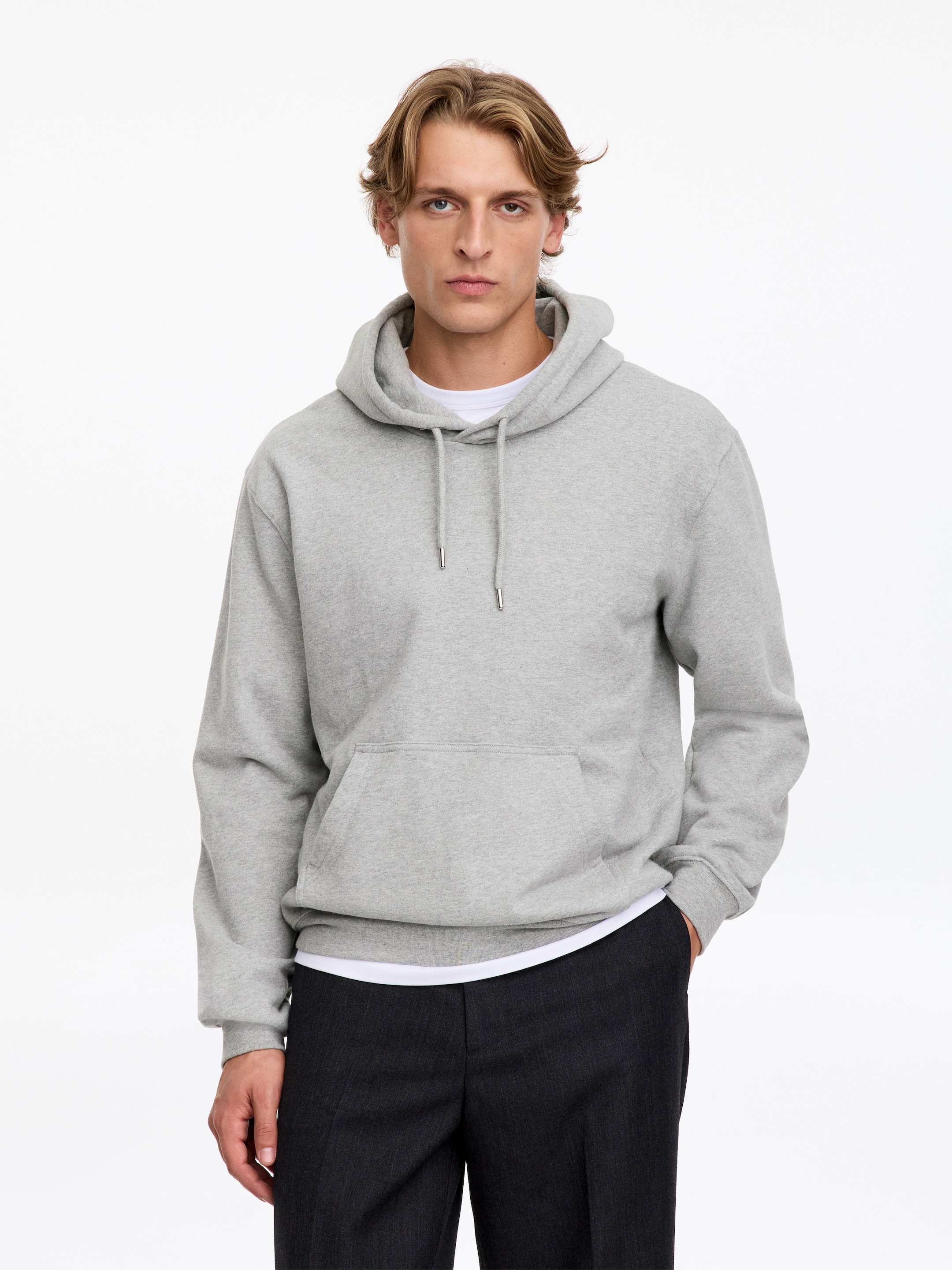 Bluza z kapturem - Grey Melange - Fason normalny - men - StillMedia/Lookbook - 3