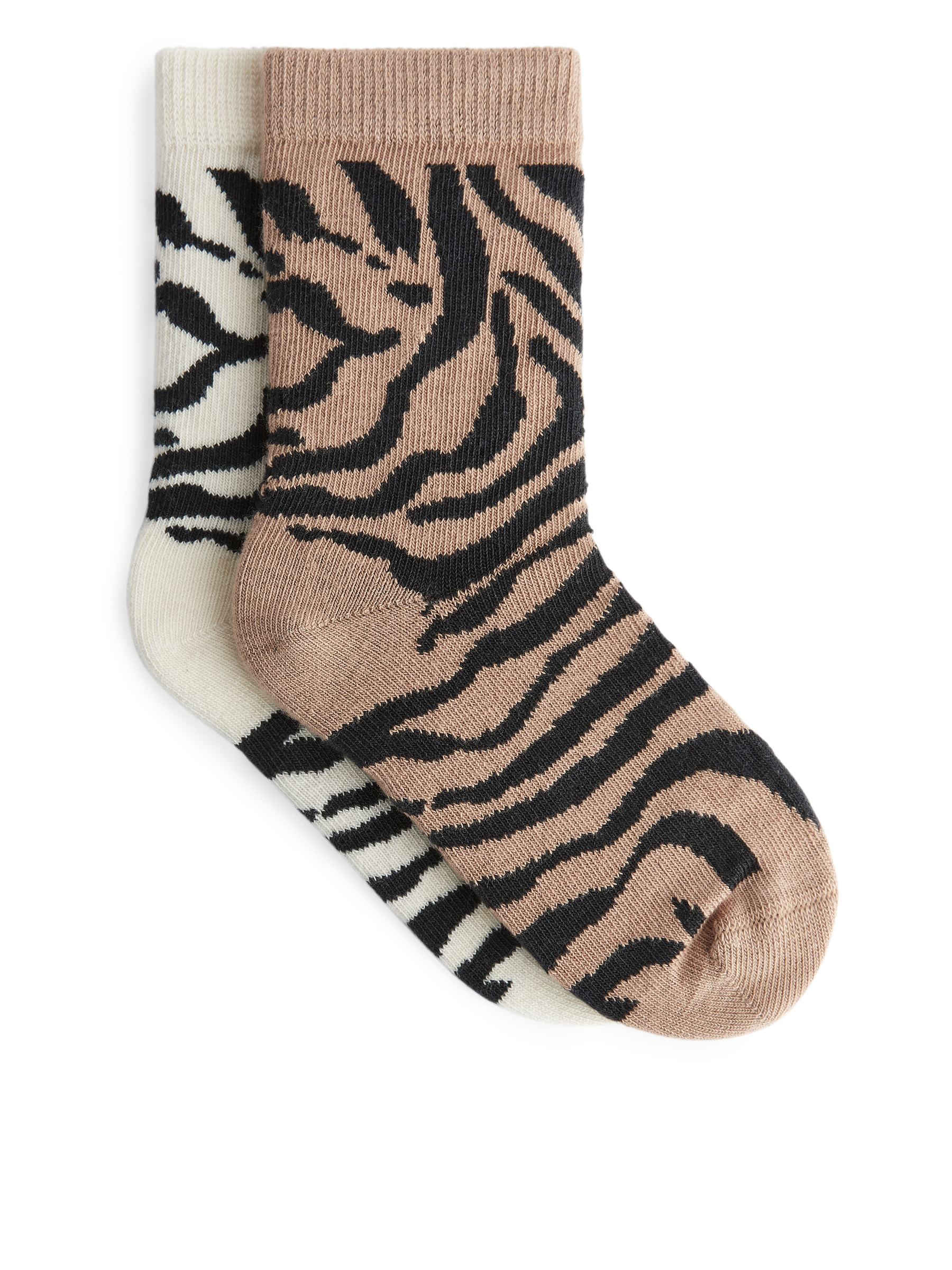 Jacquard-Socken, 2er-Pack - schwarz/weiß/beige - Kinder - StillMedia/DescriptiveStillLife - 1