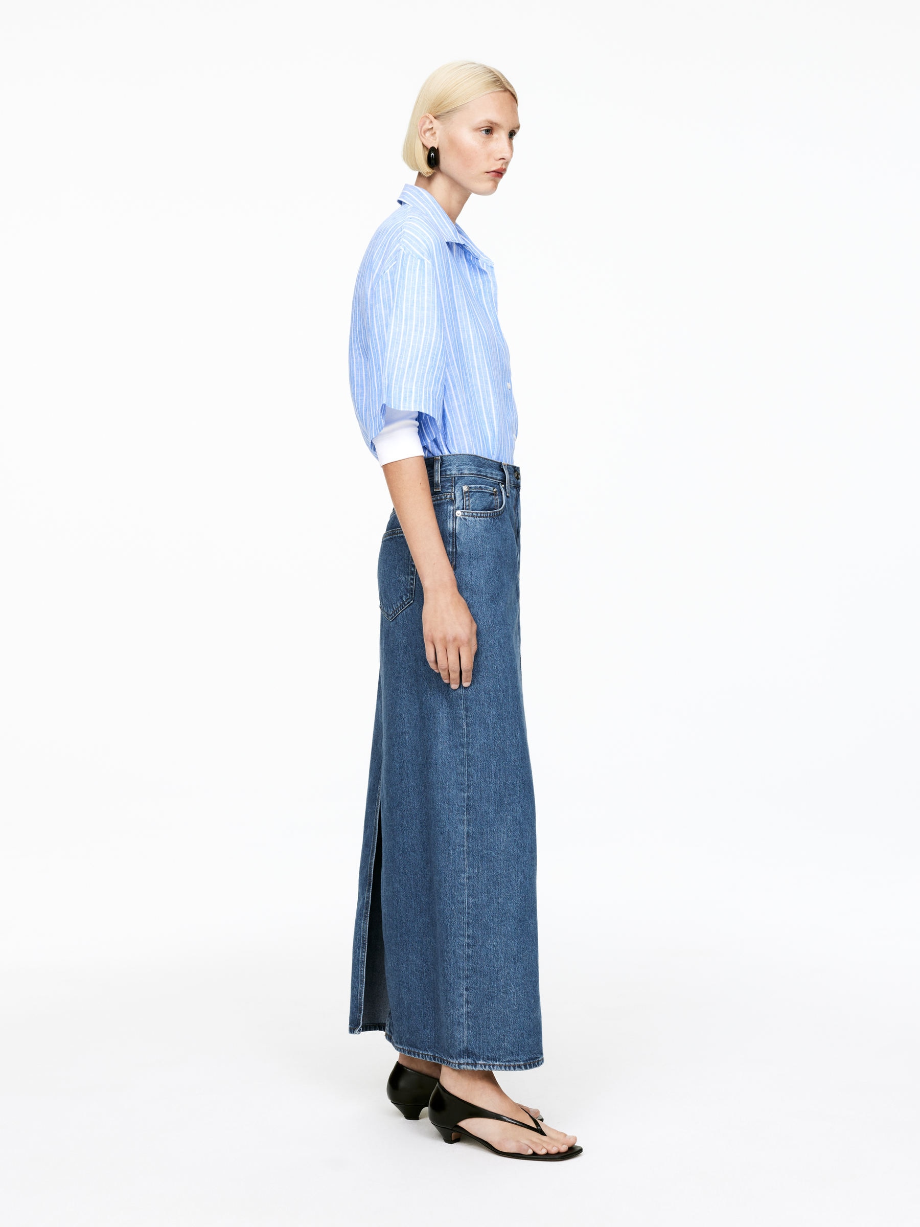 Maxi Denim Skirt - Blue - Regular fit - Women - StillMedia/Lookbook - 8