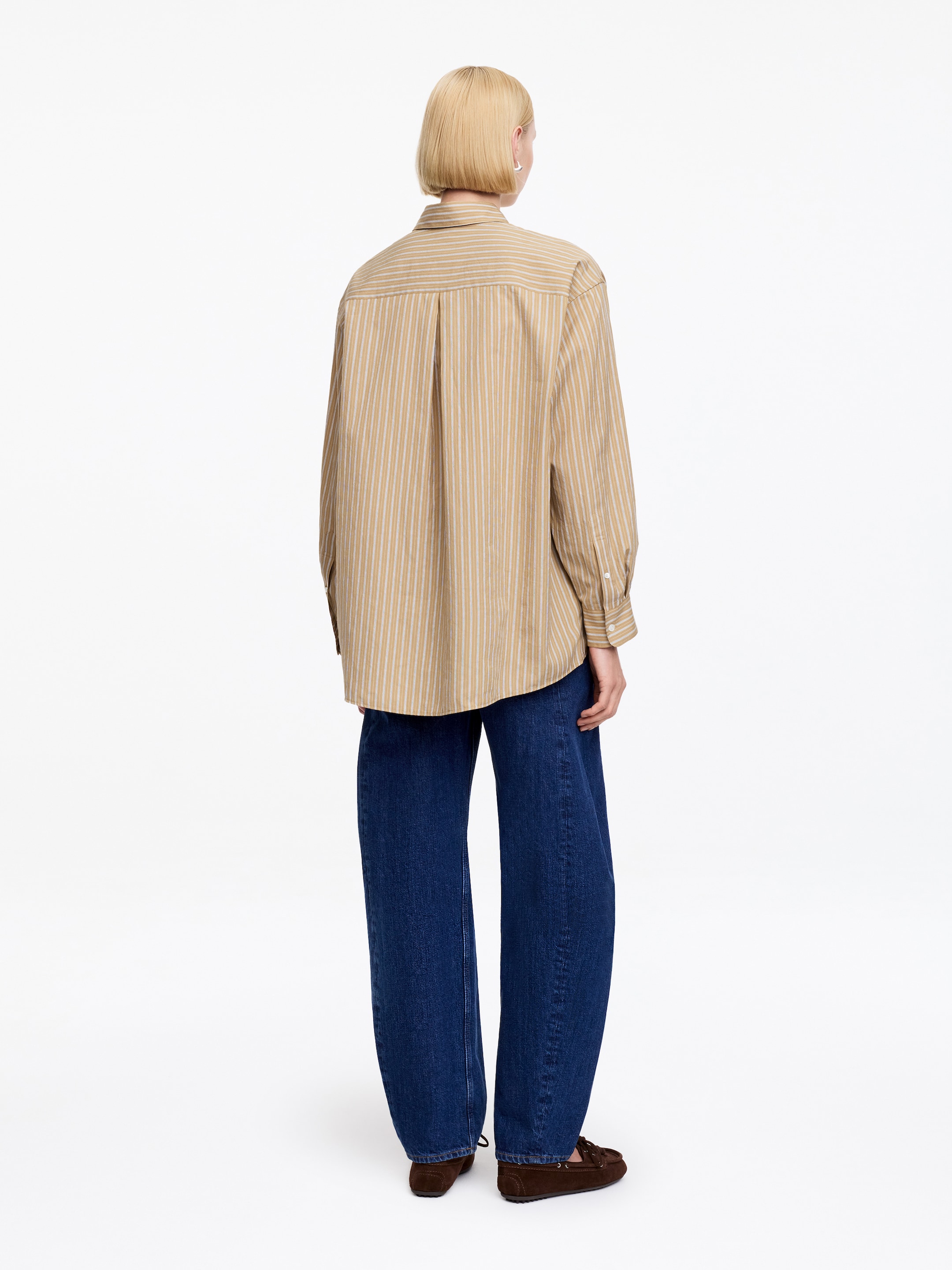 Koszula z mieszanki bawełny i jedwabiu - Beżowy - Obszerny - Women - StillMedia/Lookbook - 9