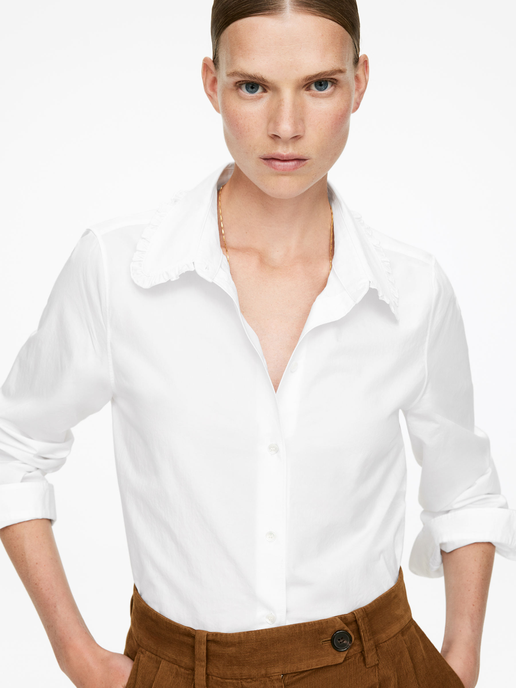 Frill Blouse - White - Regular fit - Women - StillMedia/Lookbook - 3