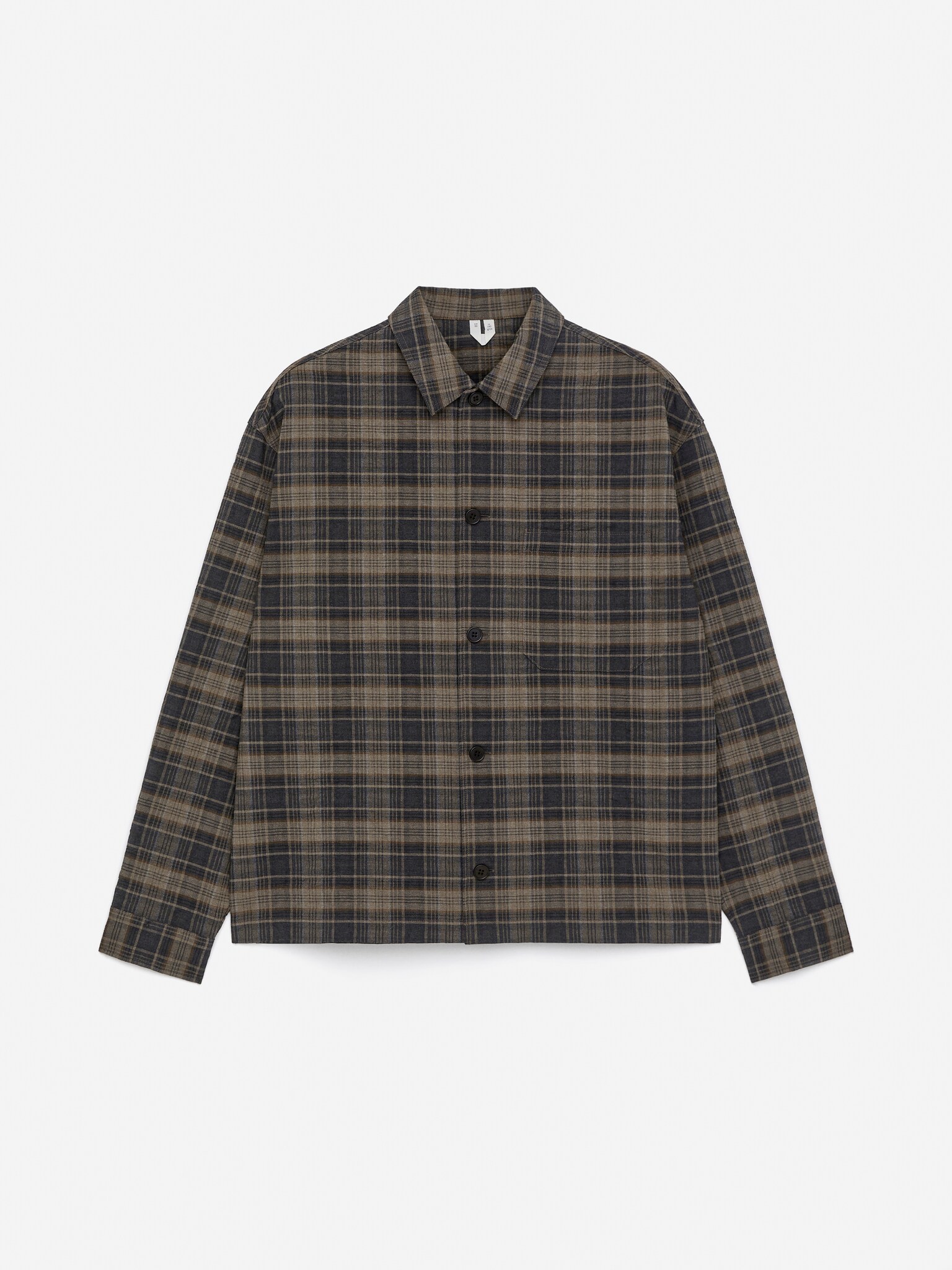 Sobrecamisa en mezcla de lana - Topo oscuro