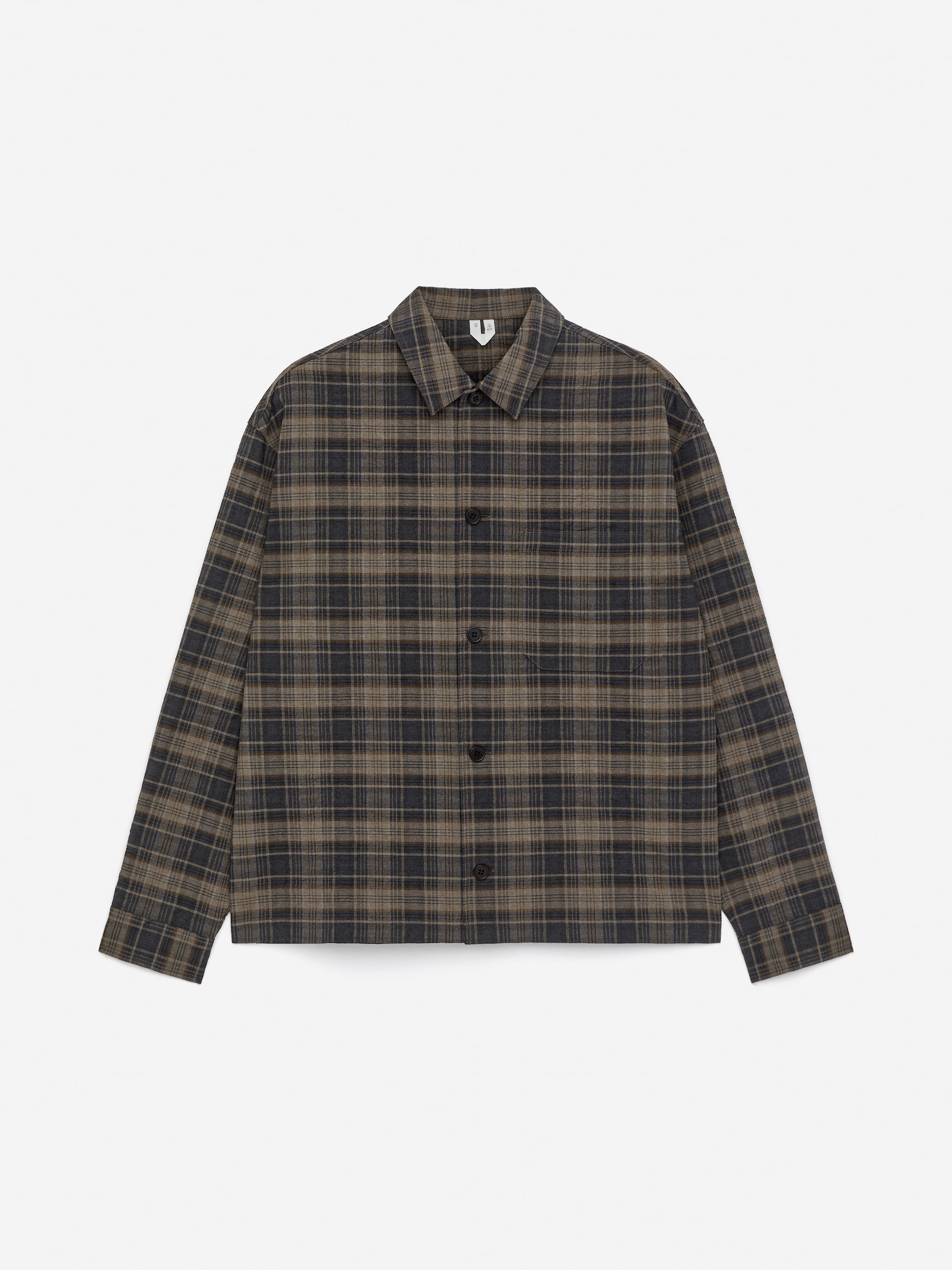 Wool Blend Overshirt-#484240-16593