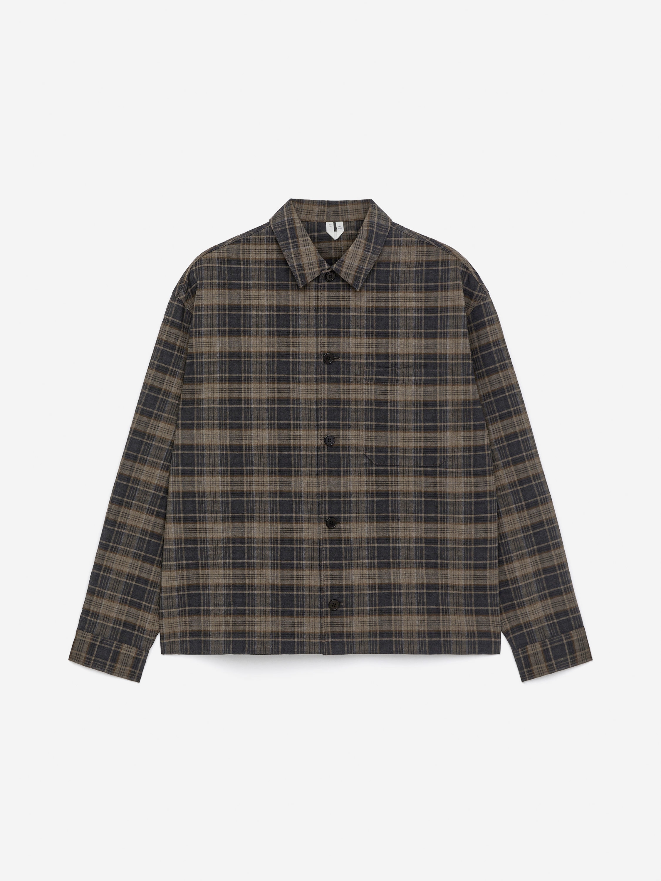 Wool Blend Overshirt-#484240-16593
