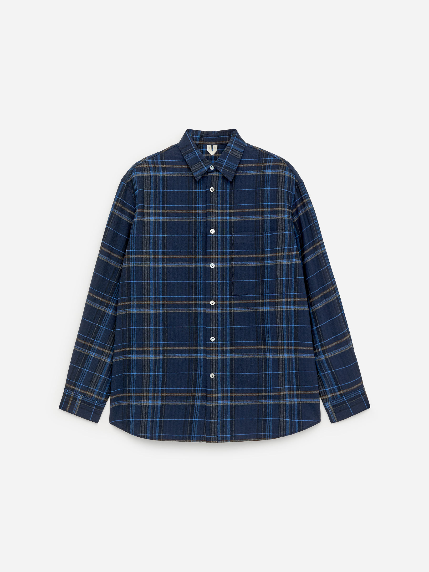 Relaxed Flannel Shirt - Blue/Checkered - Relaxed fit - Men - StillMedia/DescriptiveStillLife - 2