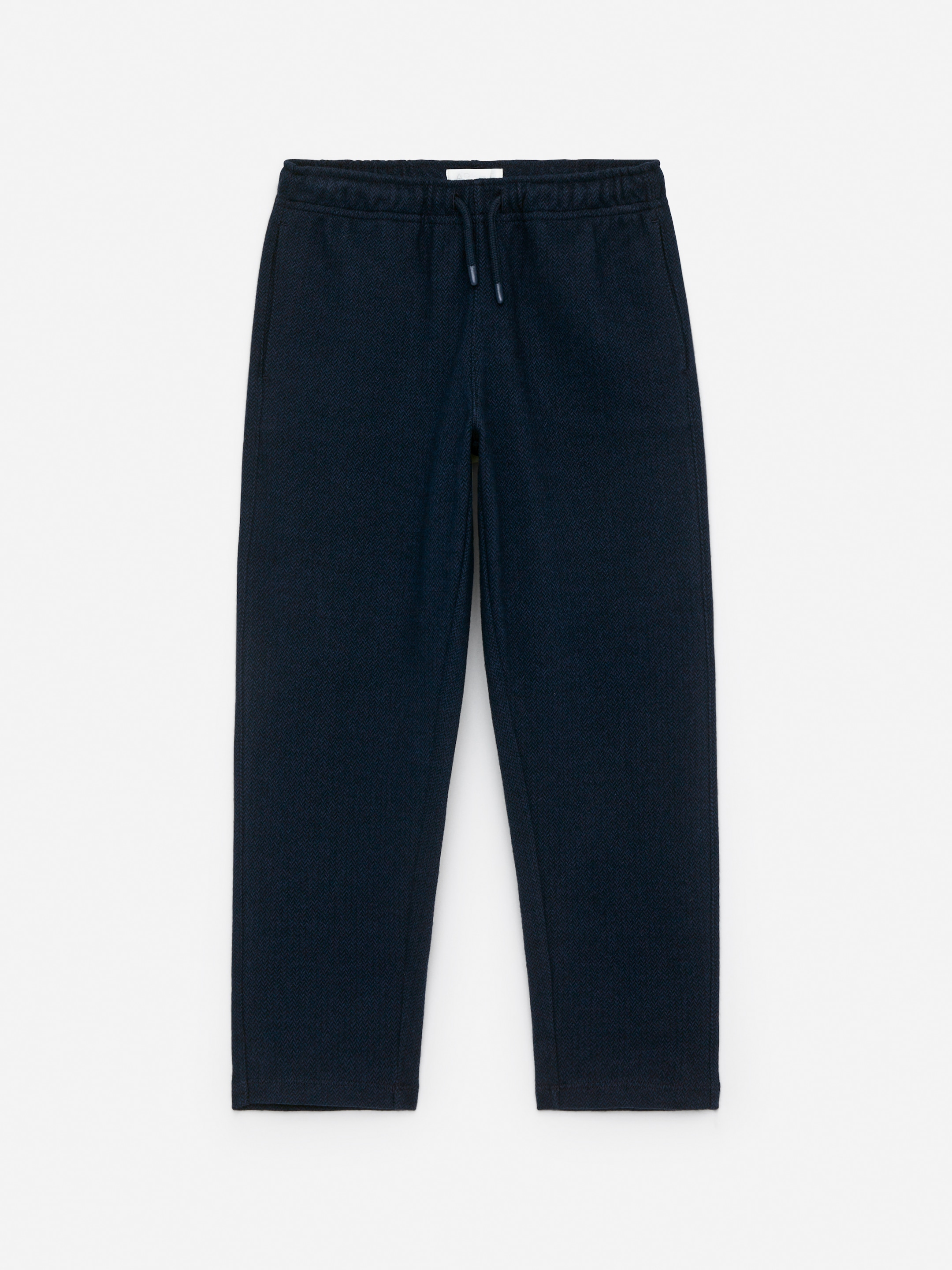 Fiskbensmönstrade sweatpants - Mörkblå - Relaxed fit - Children - StillMedia/DescriptiveStillLife - 1