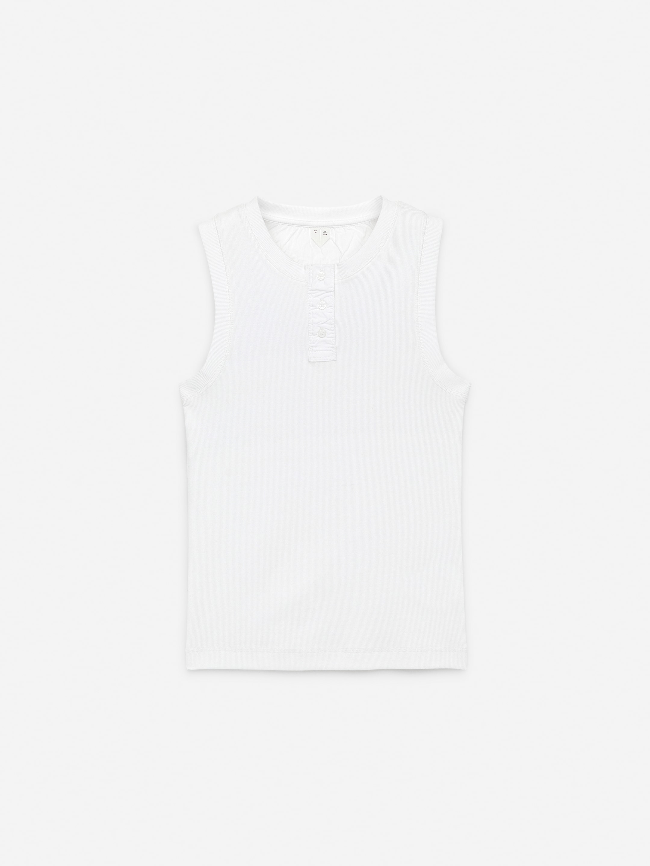 Visa större bild: Ribbat linne - Vit - DAM | H&M SE 5