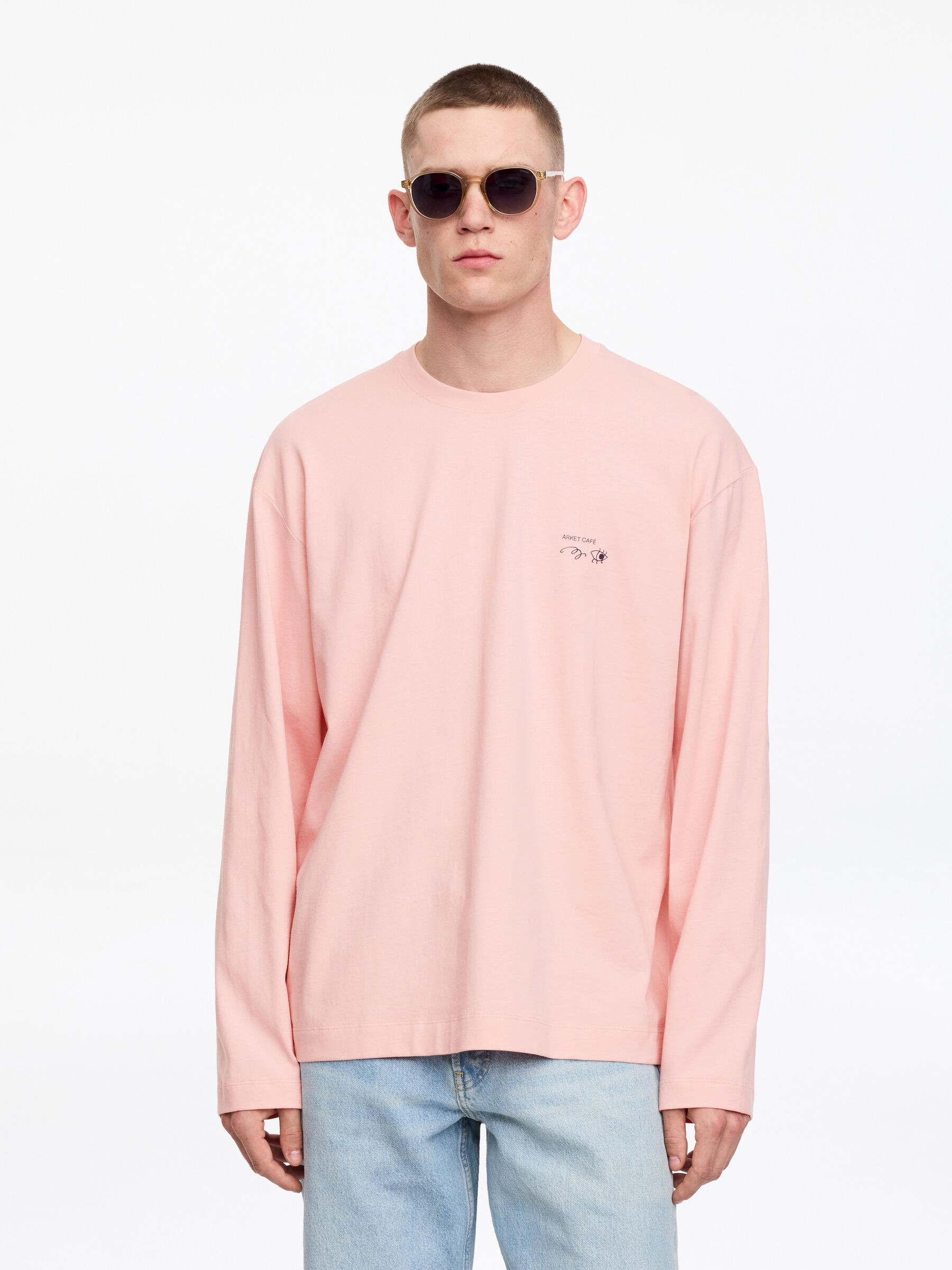 ARKET CAFÉ Long sleeve T-Shirt-#D6B8B9-19331