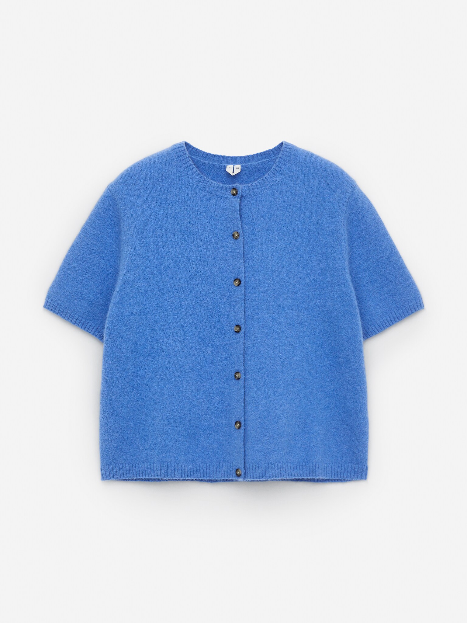 Cardigan en mélange de laine et d'alpaga - Bleu vif/Gris chiné/Bleu foncé/Beige - 1