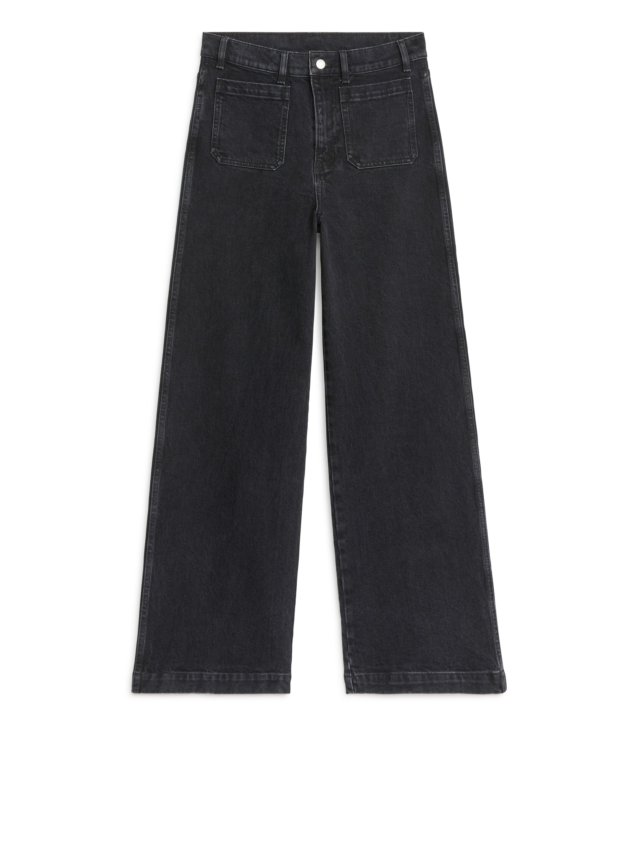 Visa större bild: LUPINE utsvängda jeans - Tvättad svart - DAM | H&M SE 1