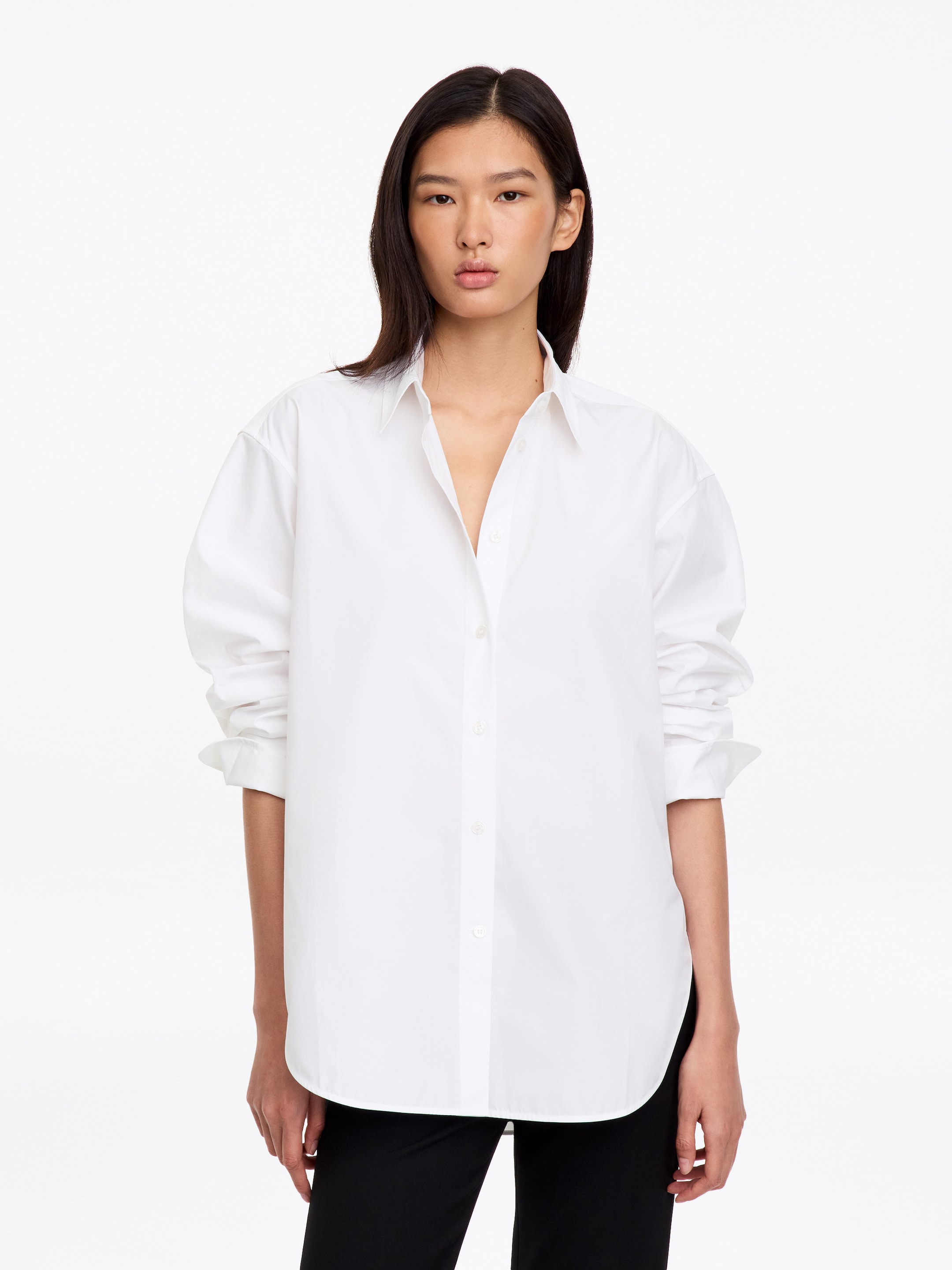 Chemise décontractée en popeline - Blanc - Loose fit - women - StillMedia/Lookbook - 5