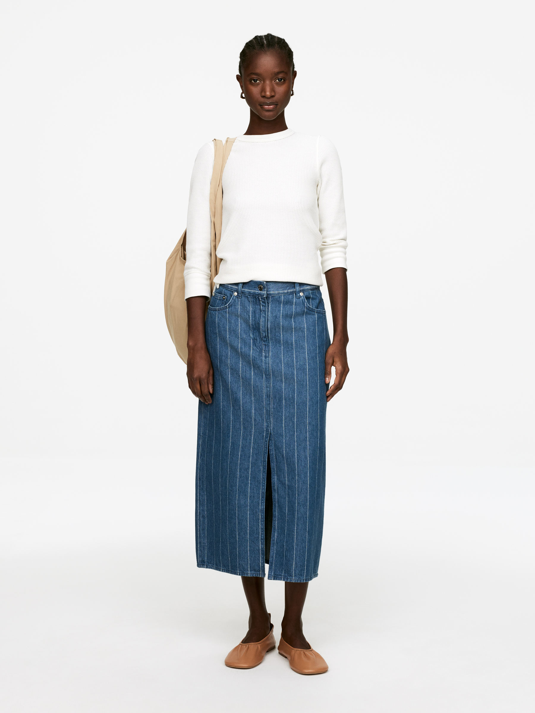 Denim Skirt - Blue/White - Regular fit - Women - StillMedia/Lookbook - 7