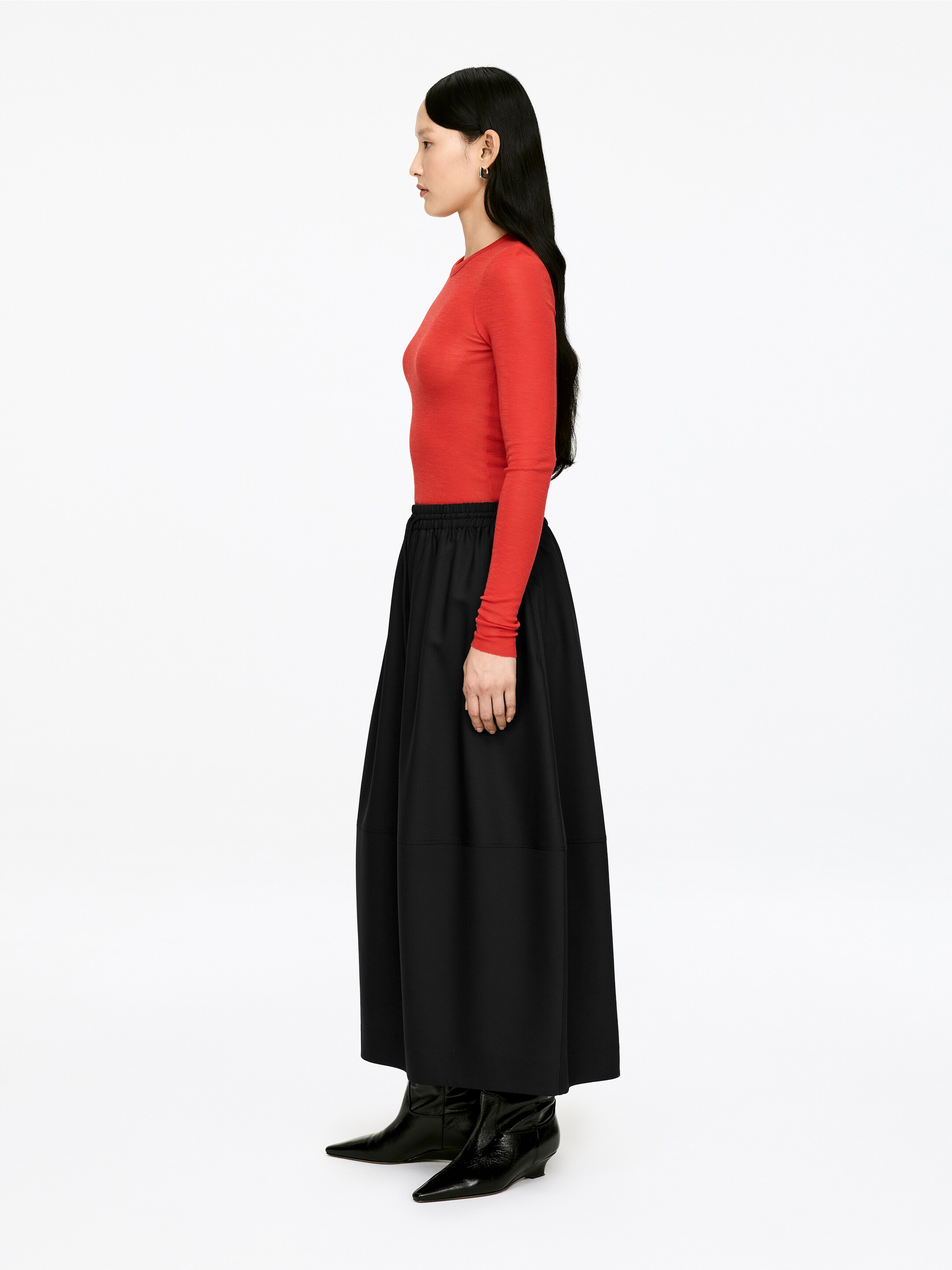 Zobraziť väčší obrázok: Midi sukňa s barelovým strihom - Čierny - ŽENY | H&M SK 3