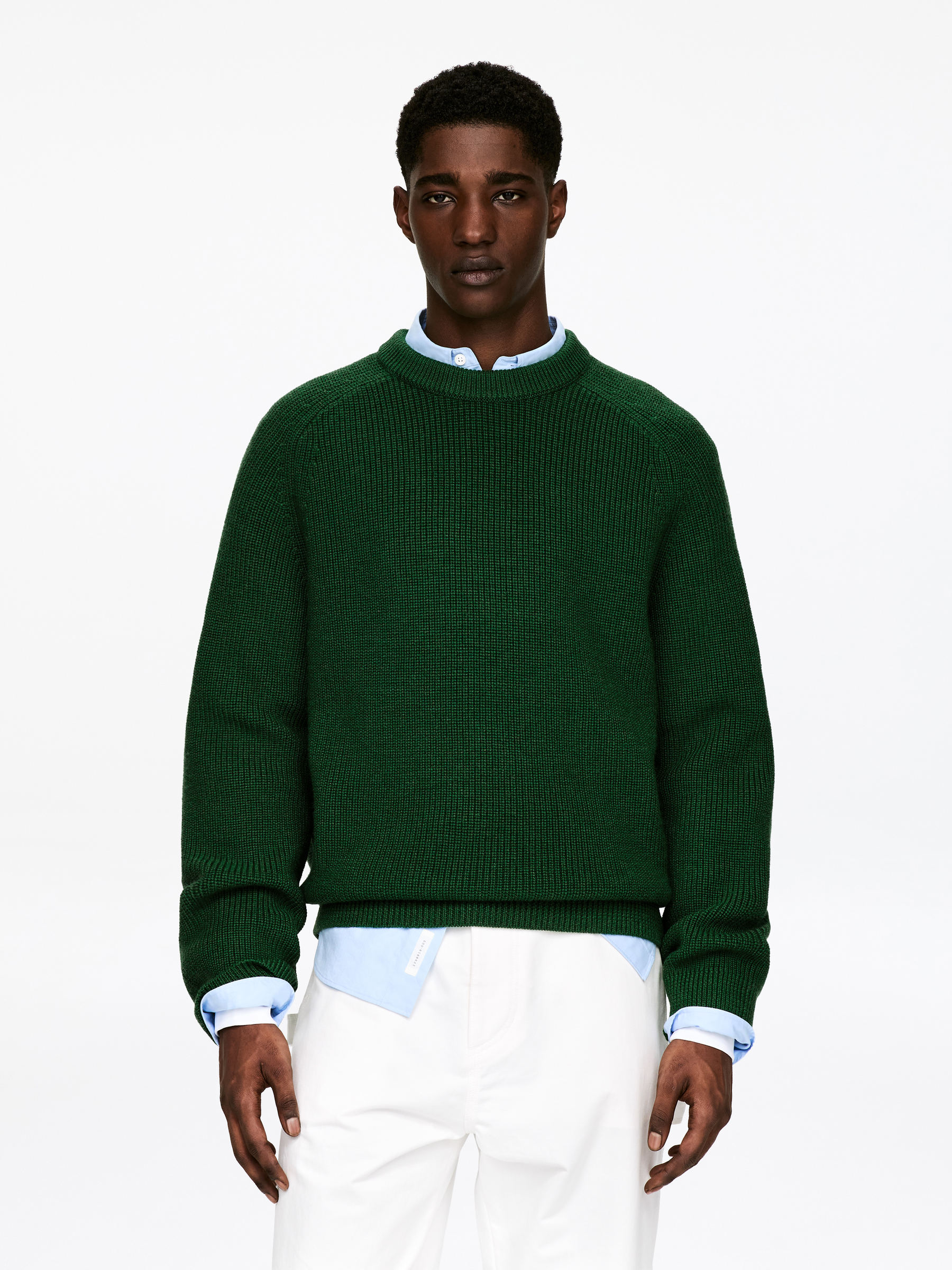 Relaxed Wool Jumper - Dark Green - Relaxed fit - Men - StillMedia/Lookbook - 4