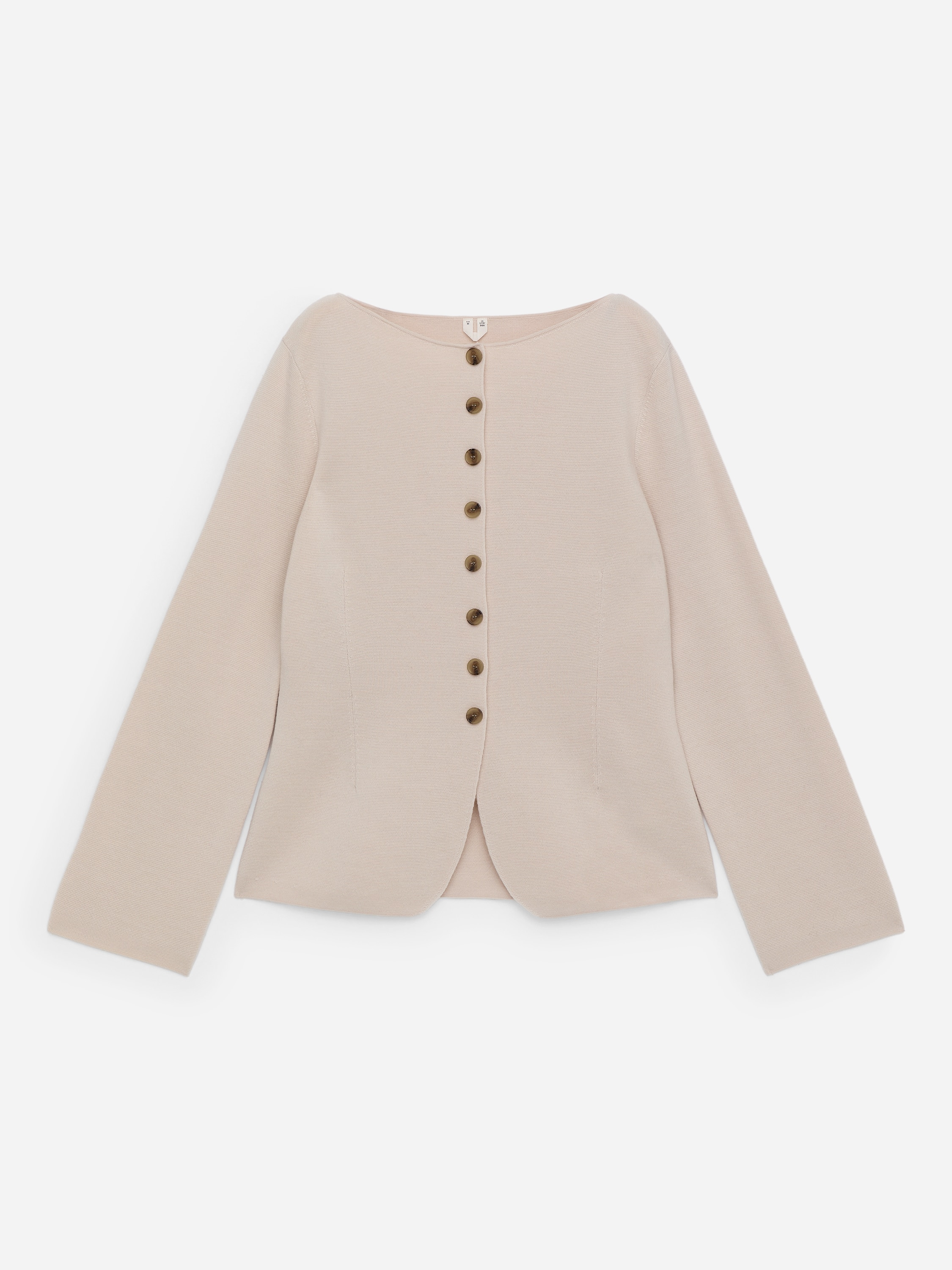 Strickjacke aus Merinowolle - Beige