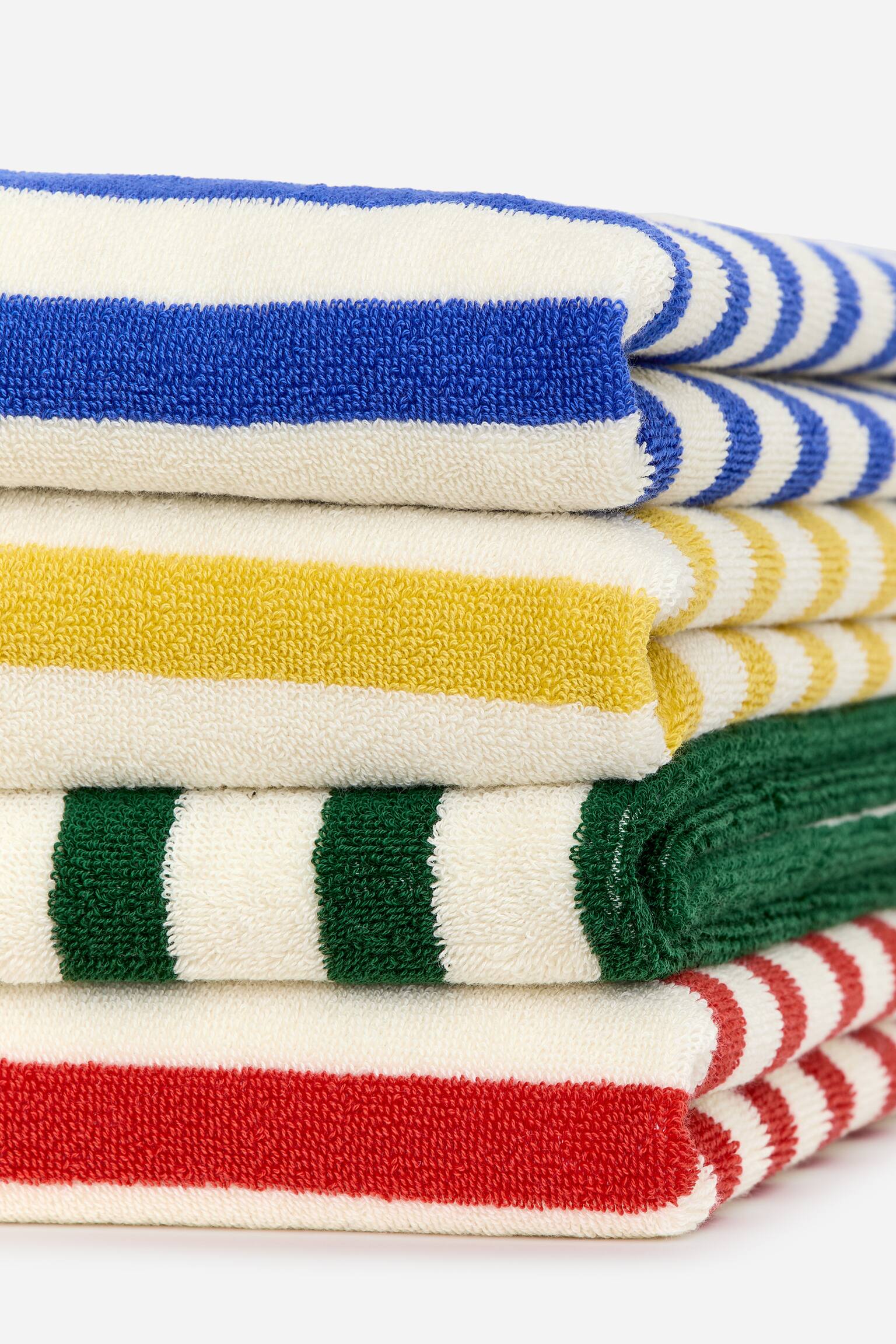 Хавлия 80 x 165 см - Тъмнозелено/Бяло/Червено/Екрю/Екрю/Жълто/Екрю/Синьо - 3