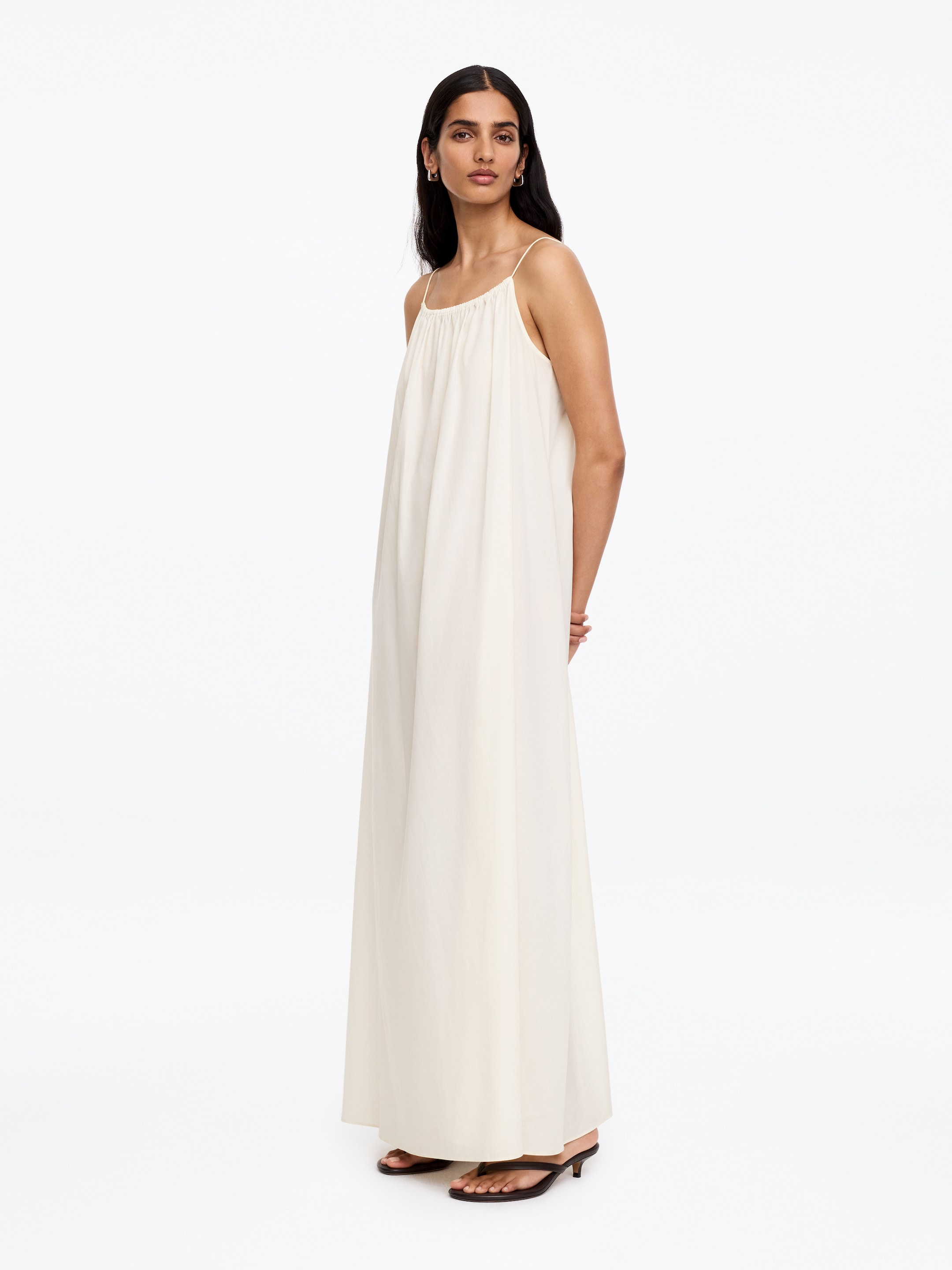 Vestido de playa de algodón y lyocell - Blanco roto - Corte holgado - Women - StillMedia/Lookbook - 5