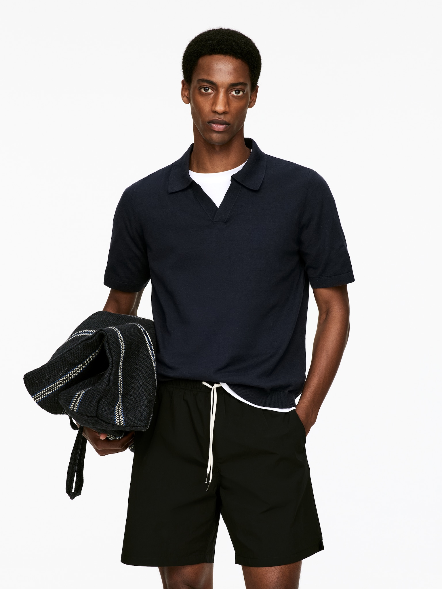 Tricou polo din bumbac și in - Dark Blue/Mole/Mole deschis/Albastru închis/Albastru închis/Burgundy/Off White/Khaki Green