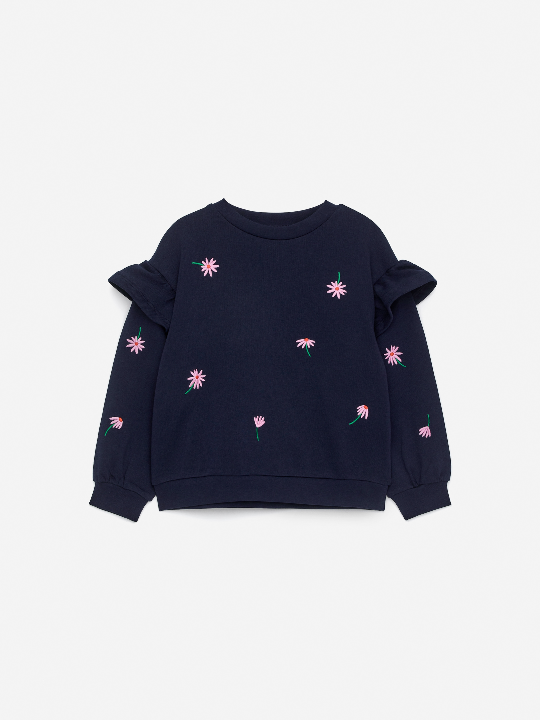 Frill Sweatshirt - Dark Blue/Pink - Loose fit - Children - StillMedia/DescriptiveStillLife - 2