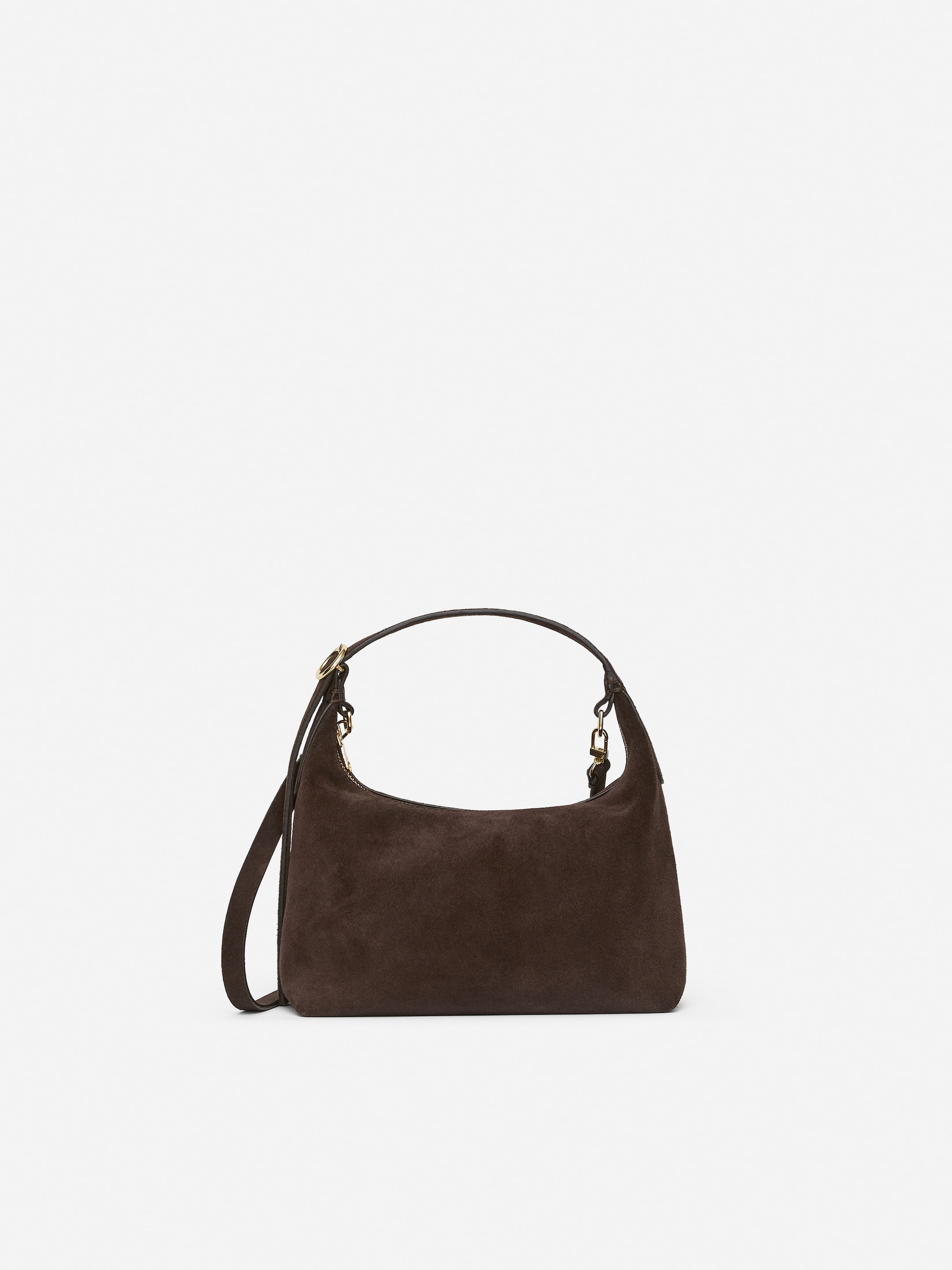 Borsa in pelle crosta scamosciata-#52453E-14153