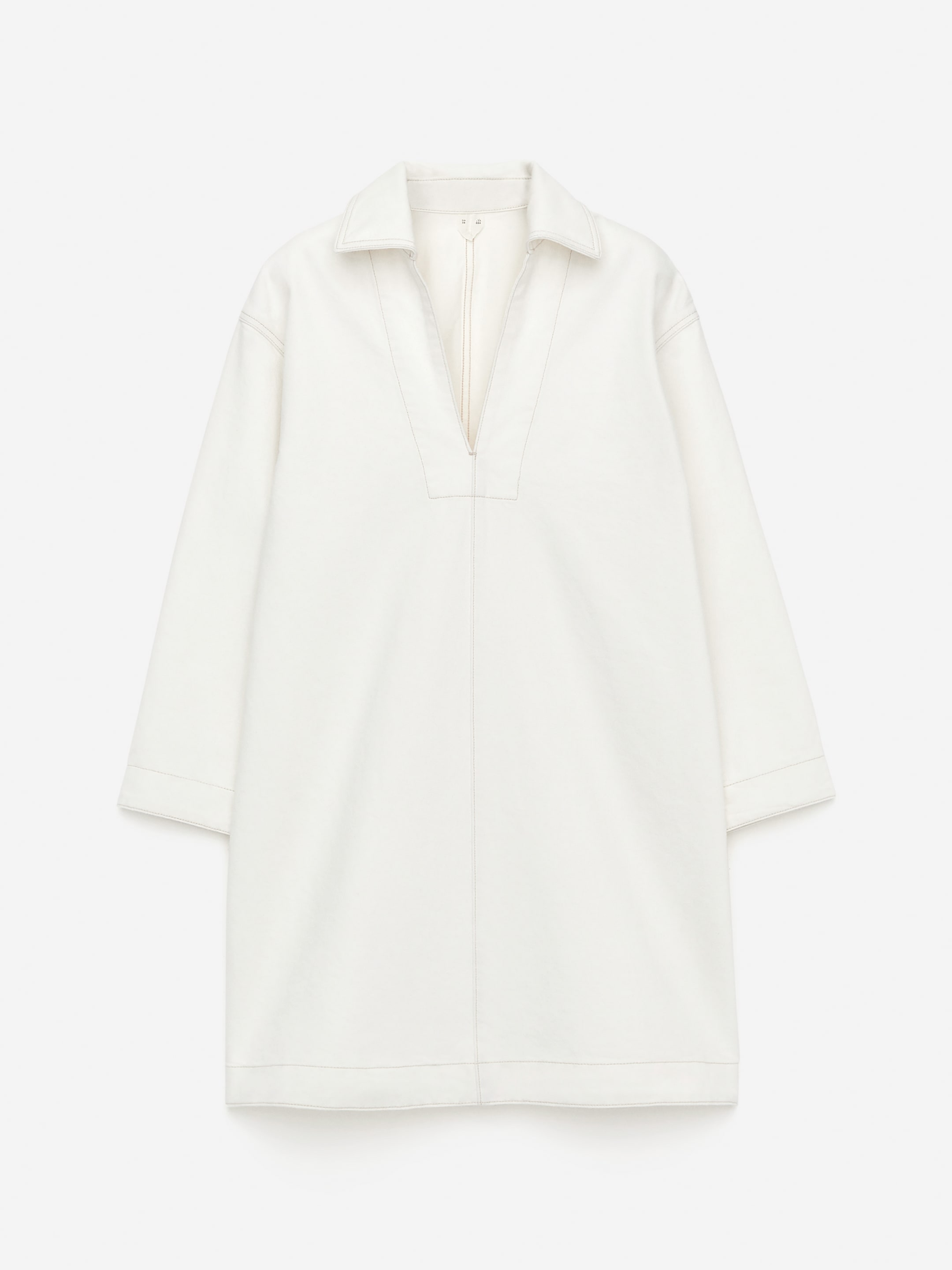 Denim Tunic-White-15801