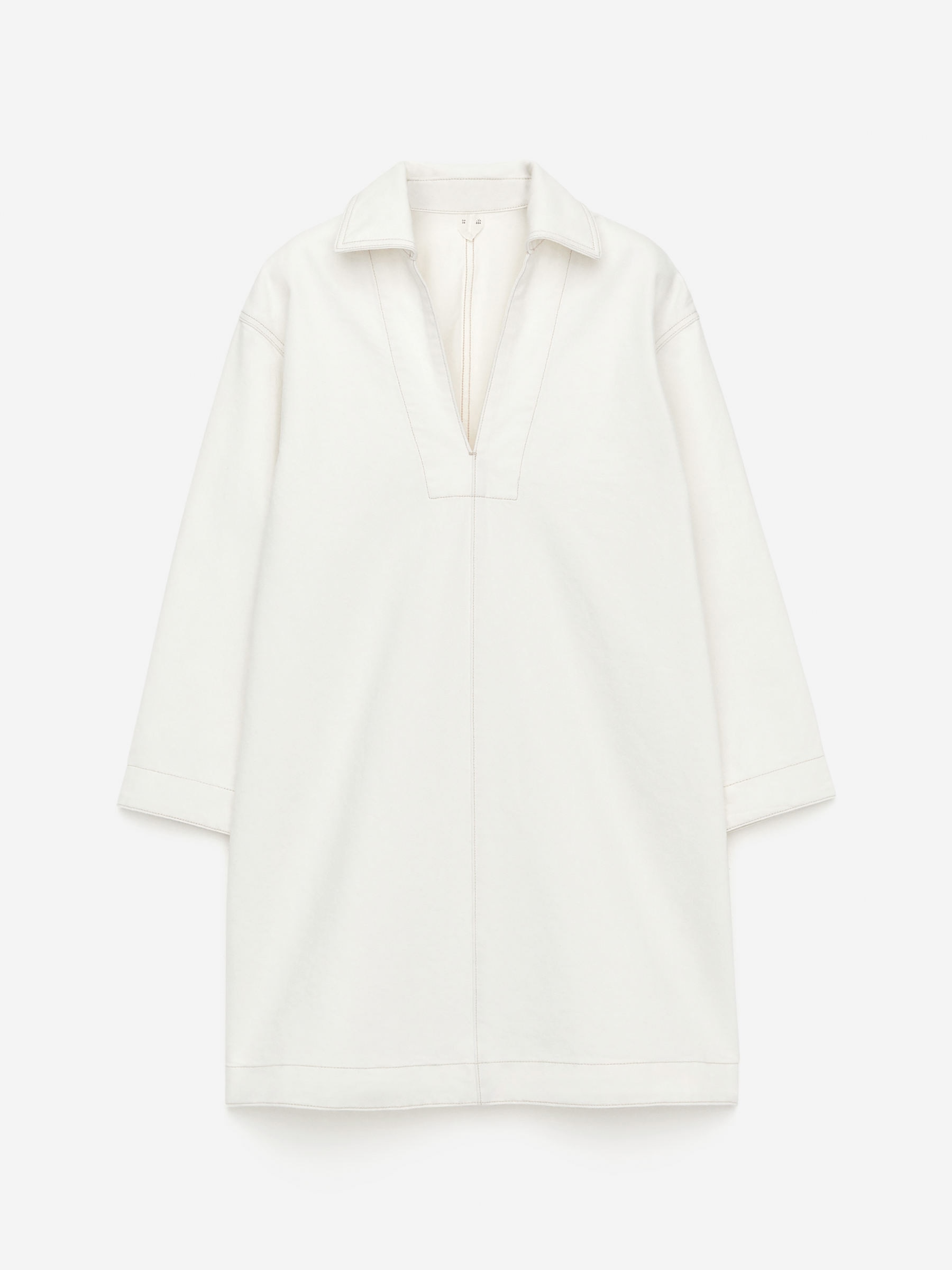 Denim Tunic-White-15801