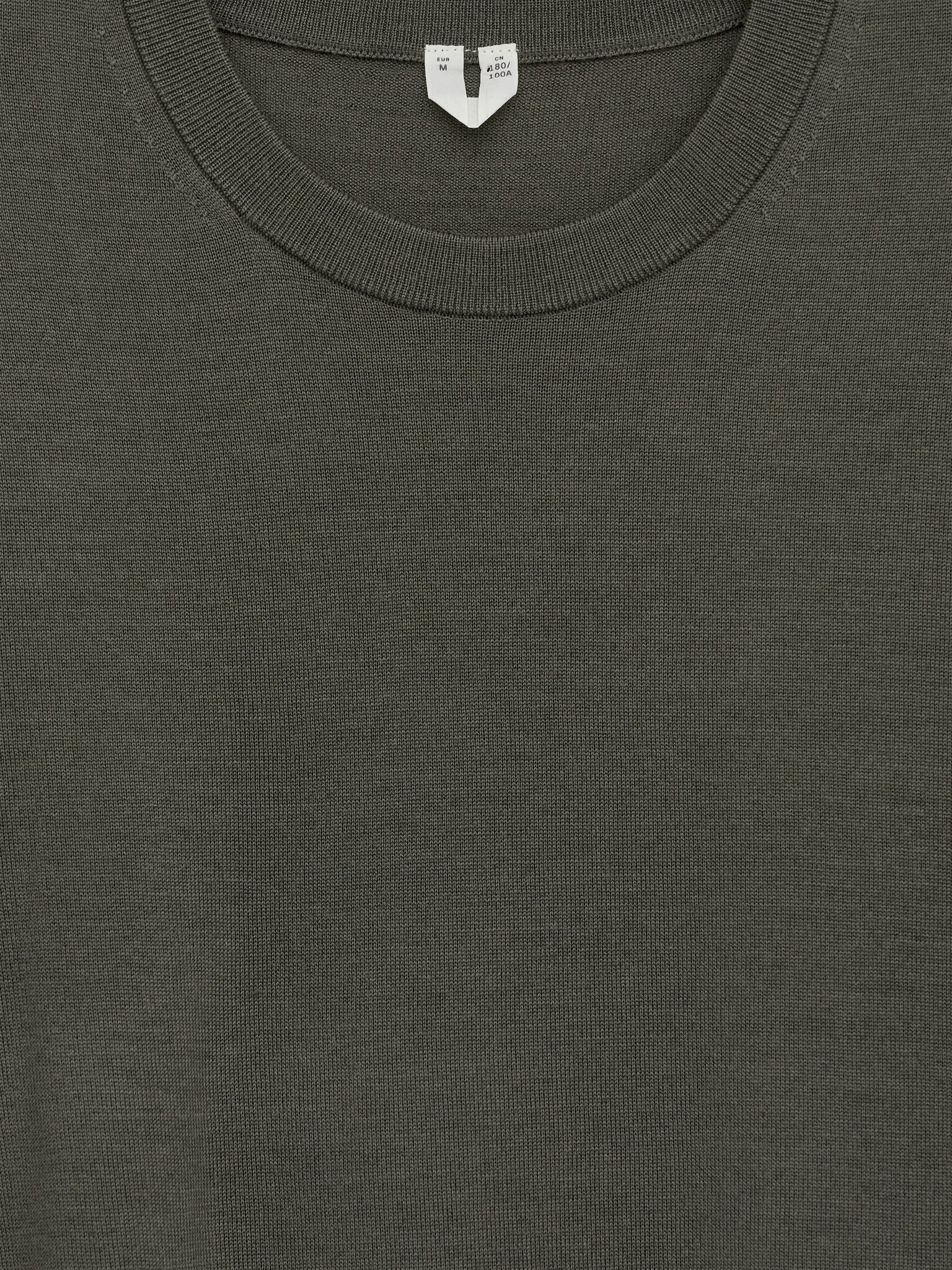 Pull en laine mérinos en maille fine - Taupe foncé/Vert foncé/Gris chiné/Marron foncé/Bleu foncé/Noir - 2