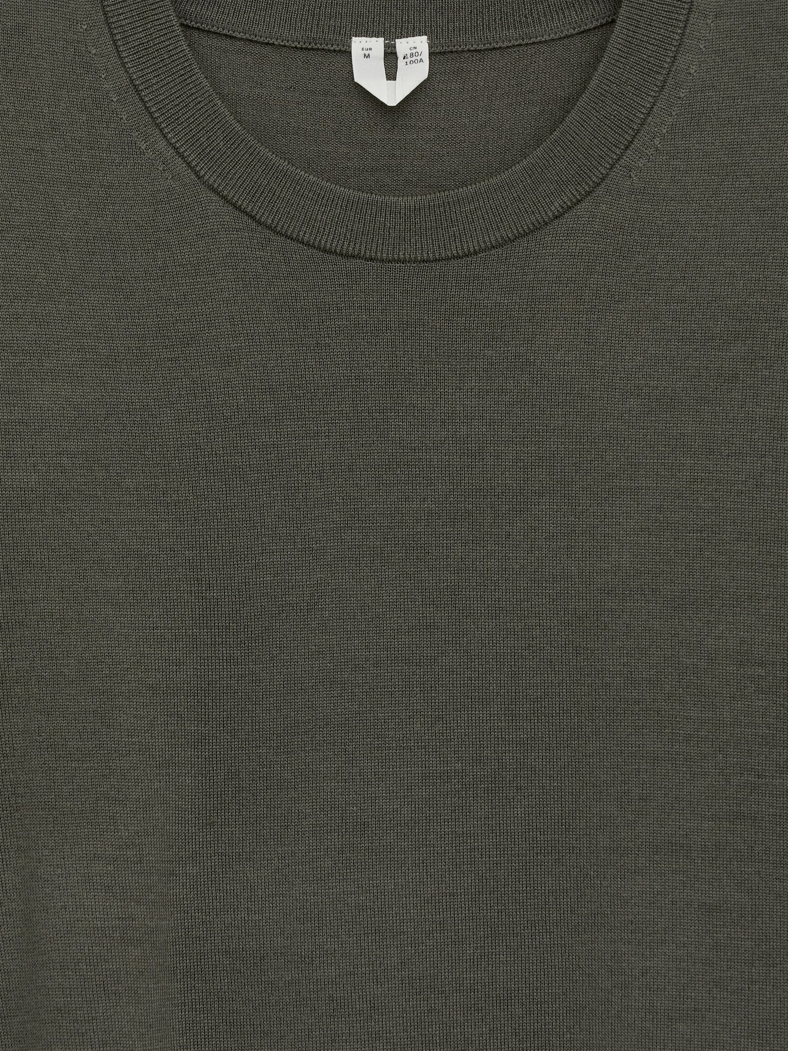 Pull en laine mérinos en maille fine - Taupe foncé/Vert foncé/Gris chiné/Marron foncé/Bleu foncé/Noir - 2