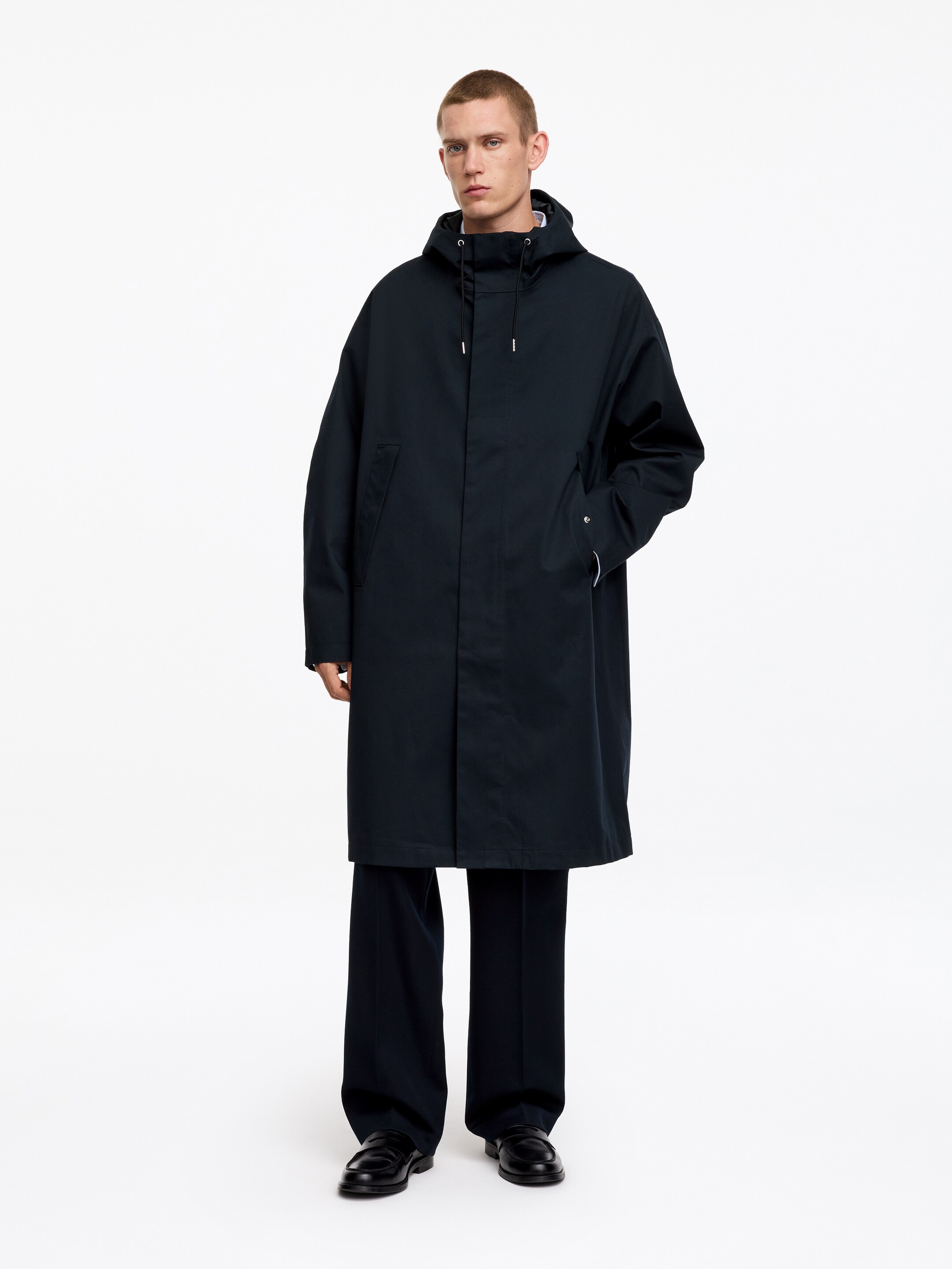 2-i-1 parkas med huva - Marinblå - Relaxed fit - men - StillMedia/Lookbook - 3