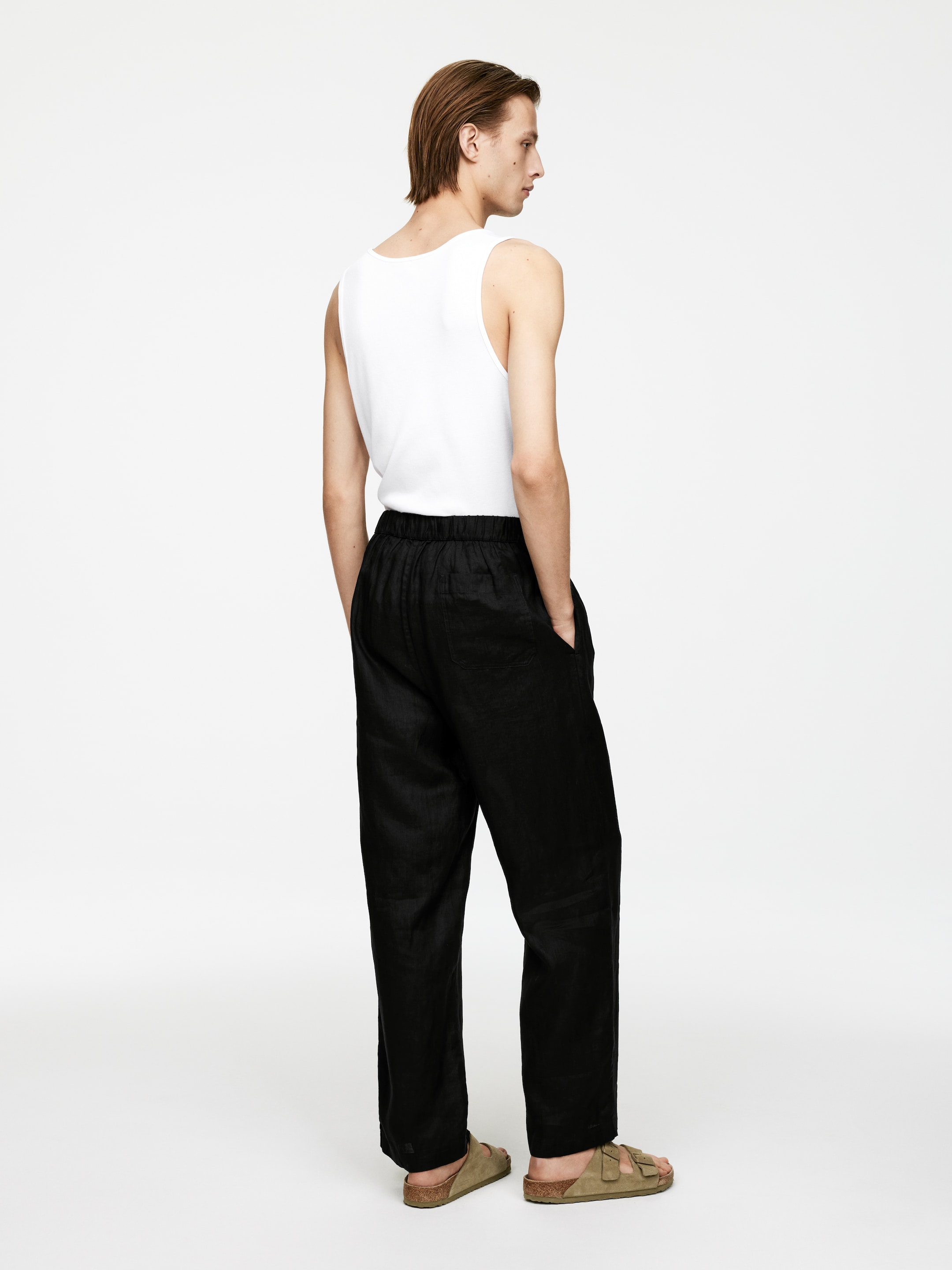 Agrandir l'image: Pantalon en lin décontracté - Noir - HOMME | H&M FR 3
