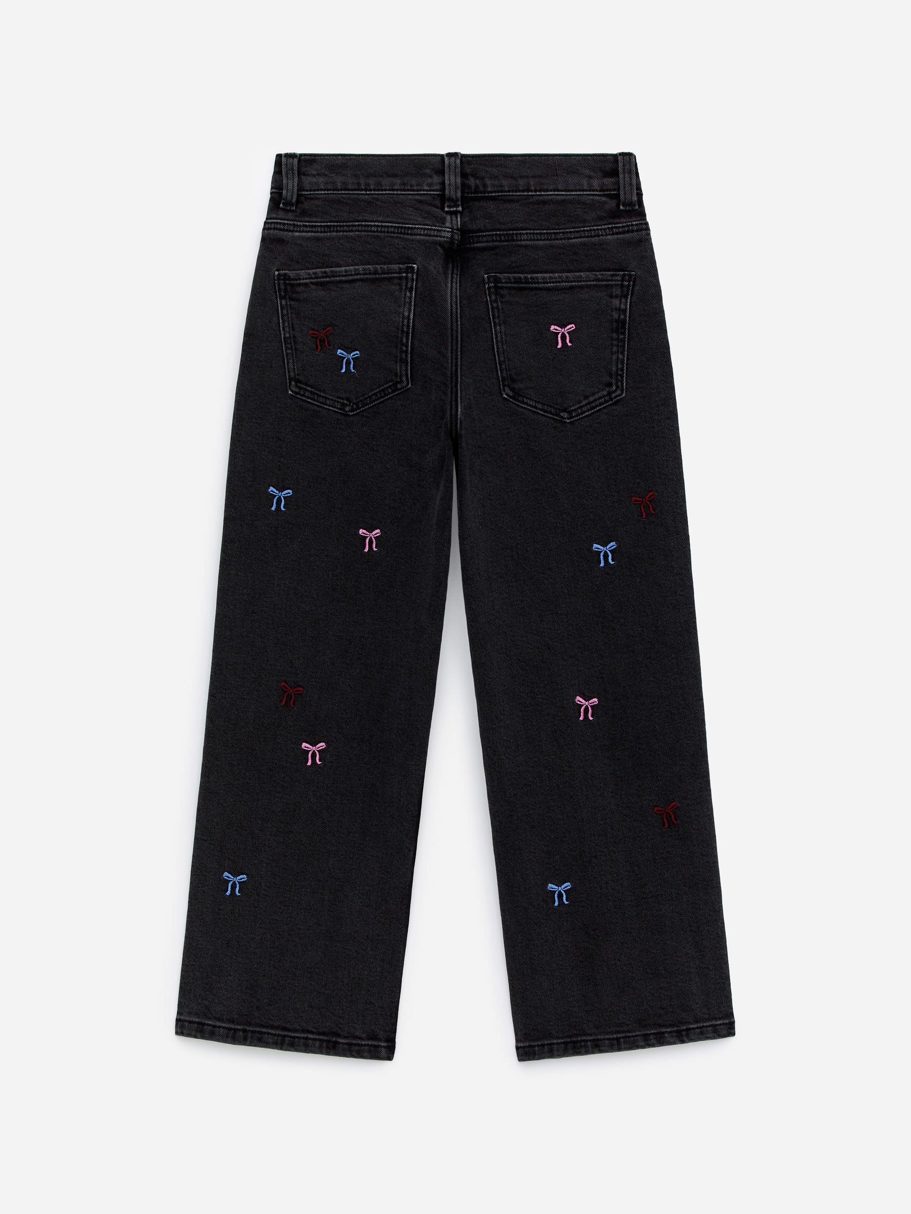 Embroidered Denim Trousers - Black - Relaxed fit - Children - StillMedia/DescriptiveStillLife - 2