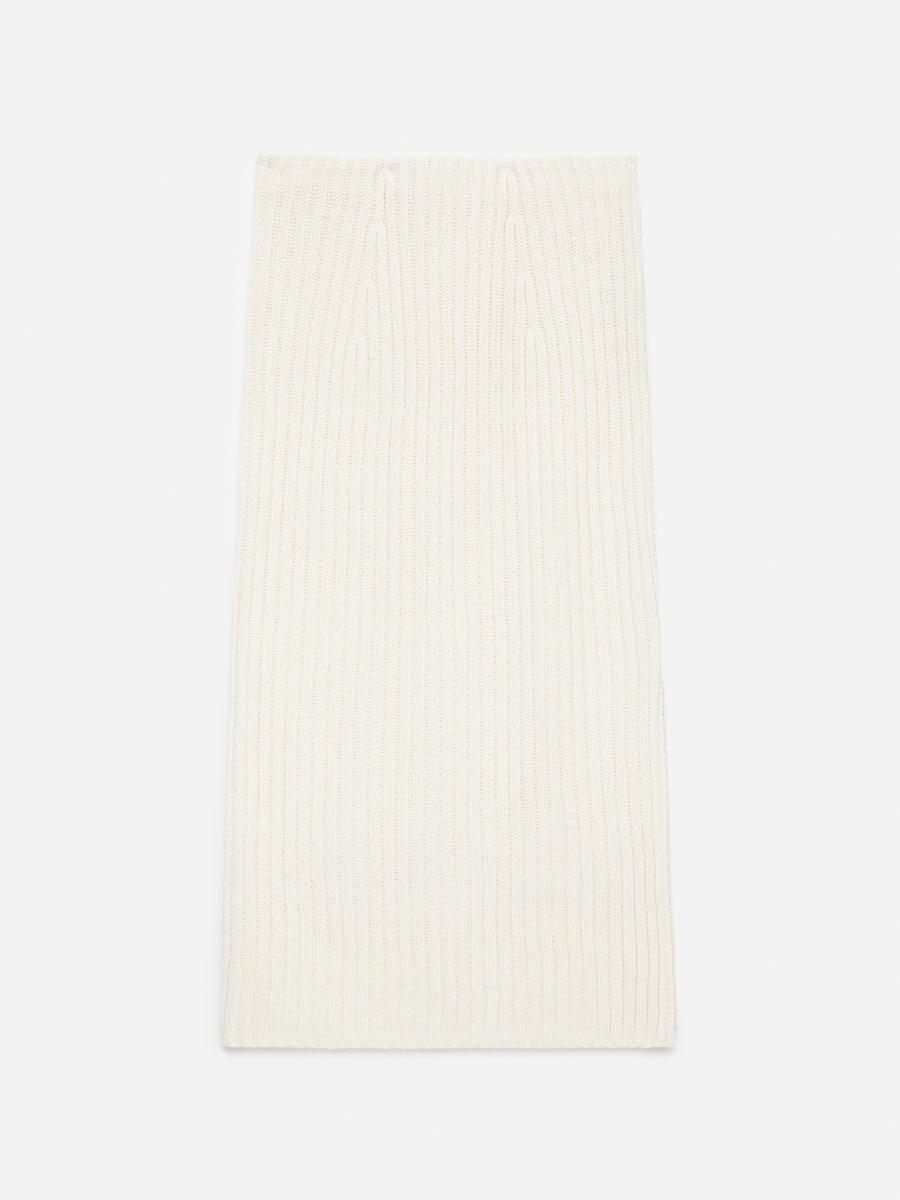 ARKET Women's  Rib-Knit Wool Skirt White,  size M