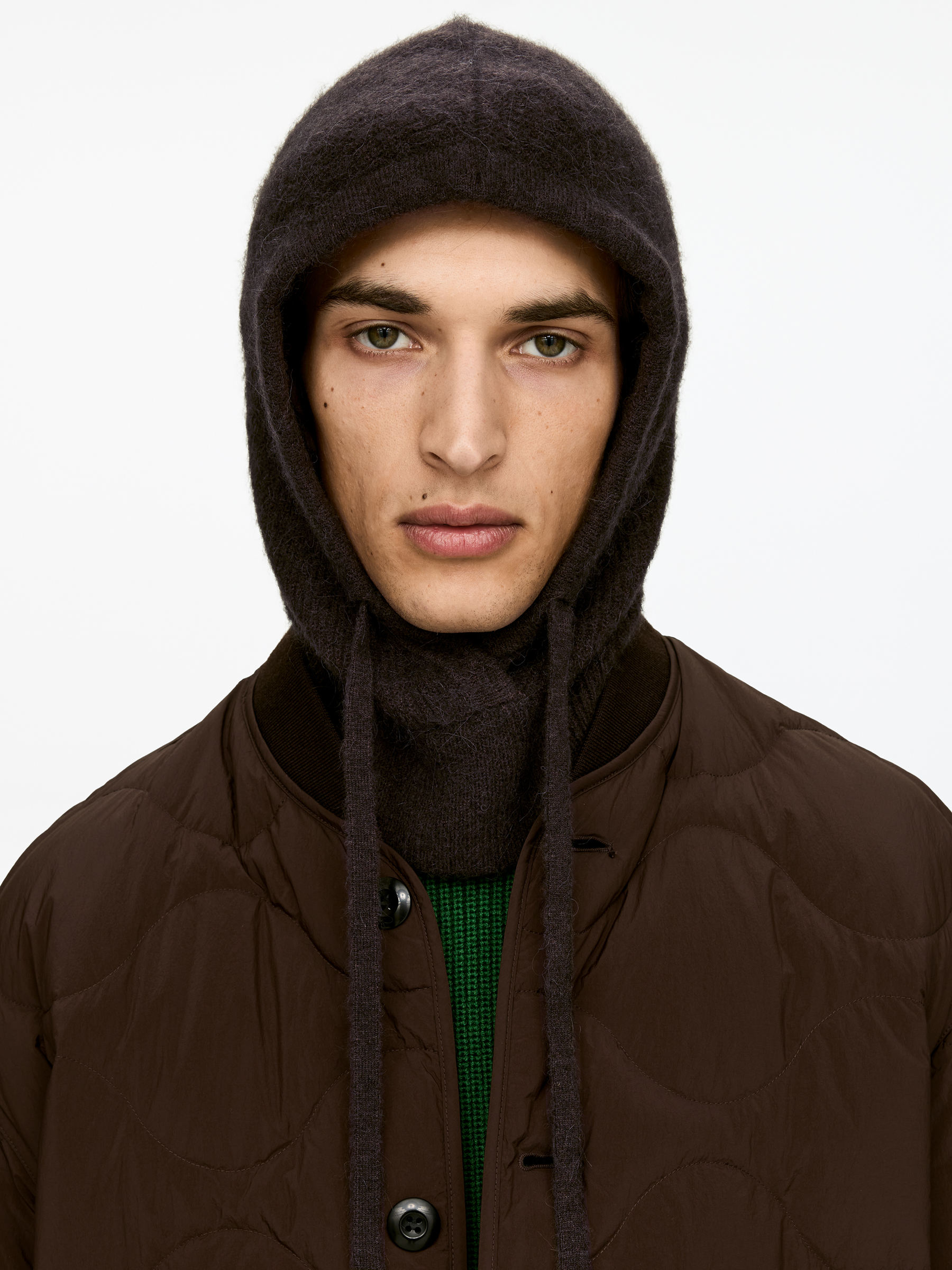 Balaclava aus Alpakawolle und Wolle - Dunkelbraun - Herren - StillMedia/Lookbook - 3
