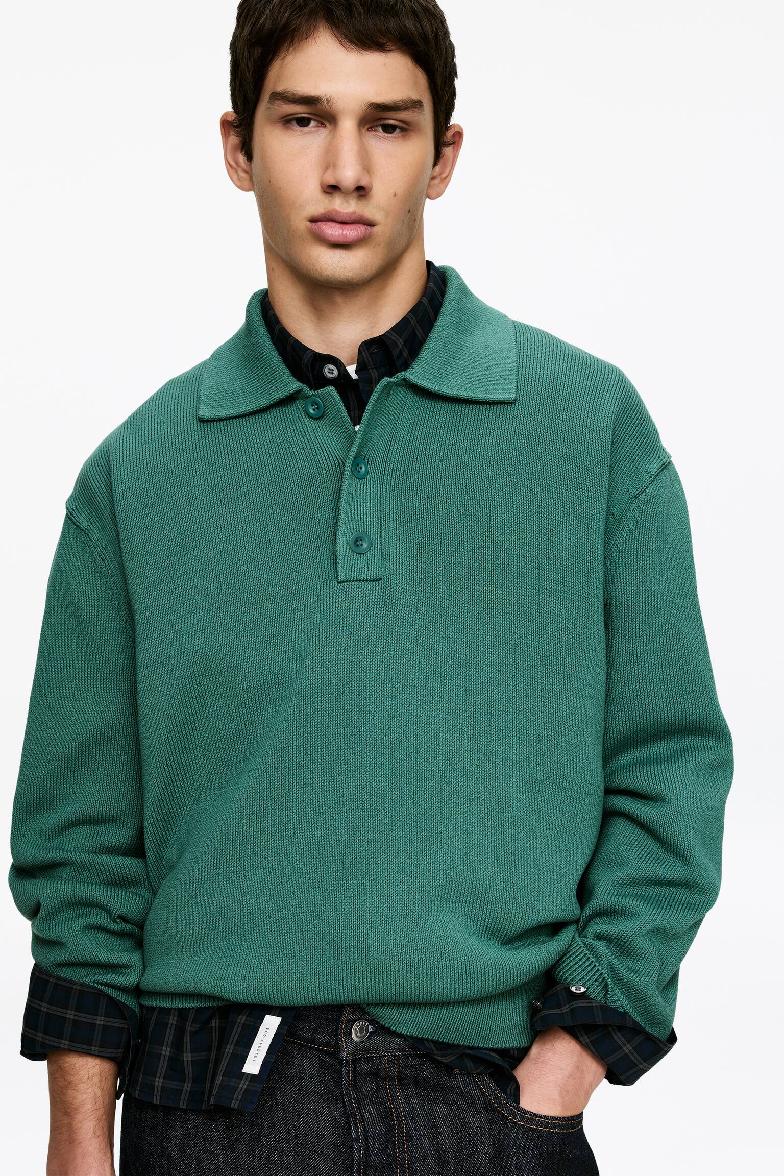 Poloshirt aus Baumwolle und Lyocell - Grün - 4