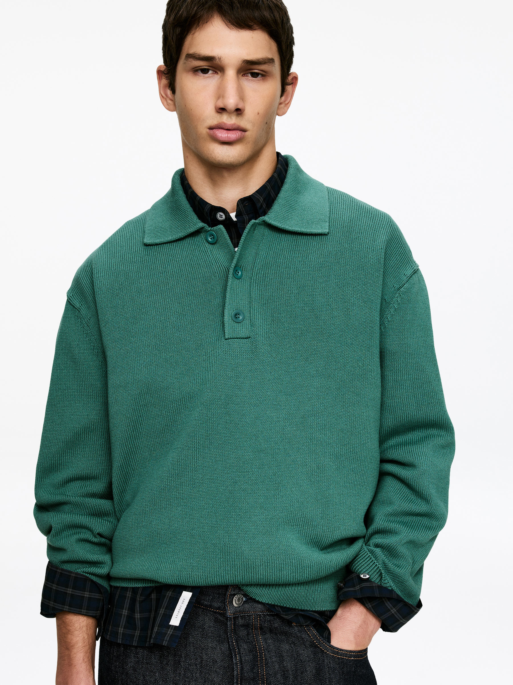 Cotton Lyocell Polo Shirt - Green - Regular fit - Men - StillMedia/Lookbook - 4