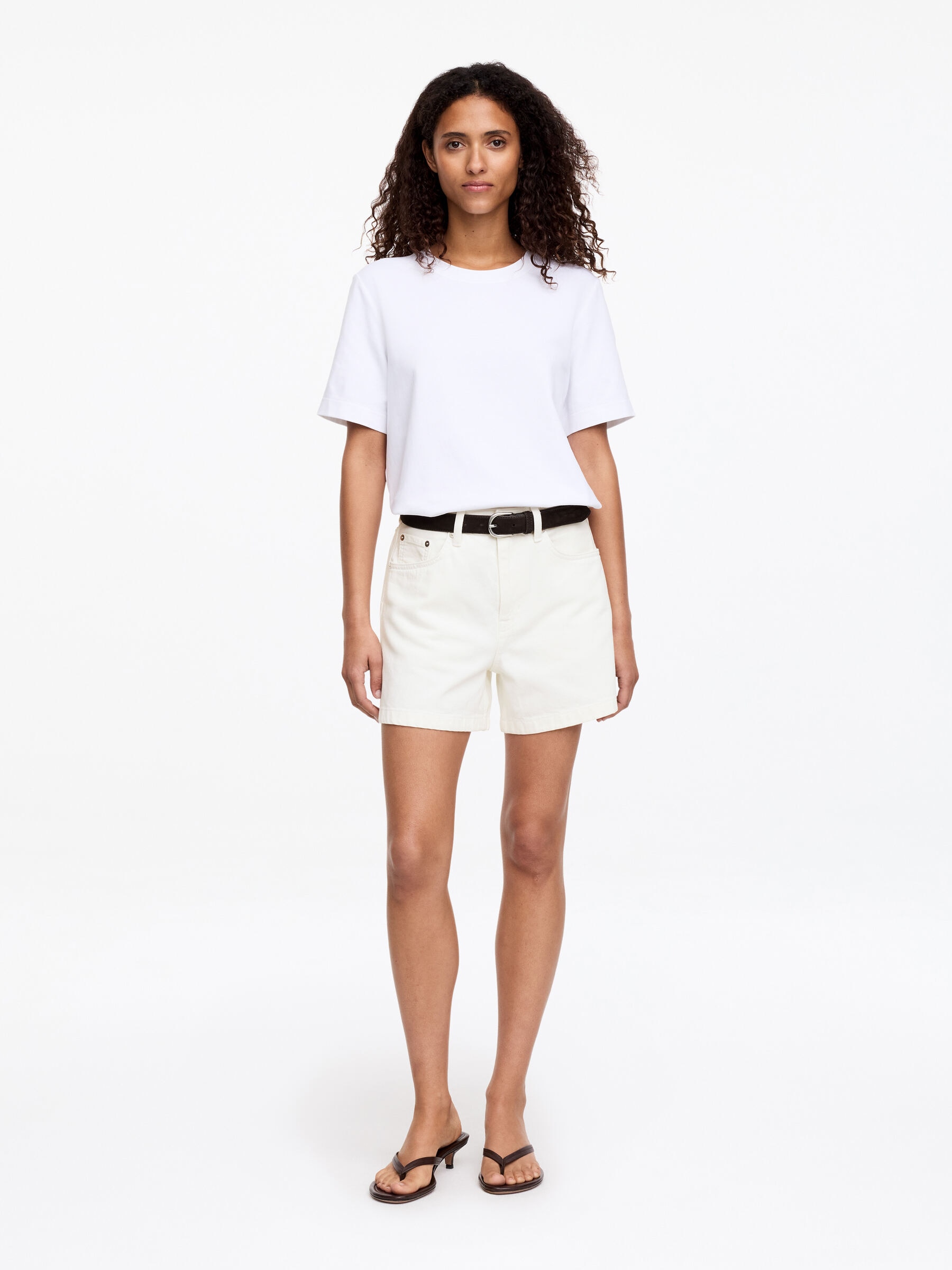 Denim Shorts-#EFEEEA-18730