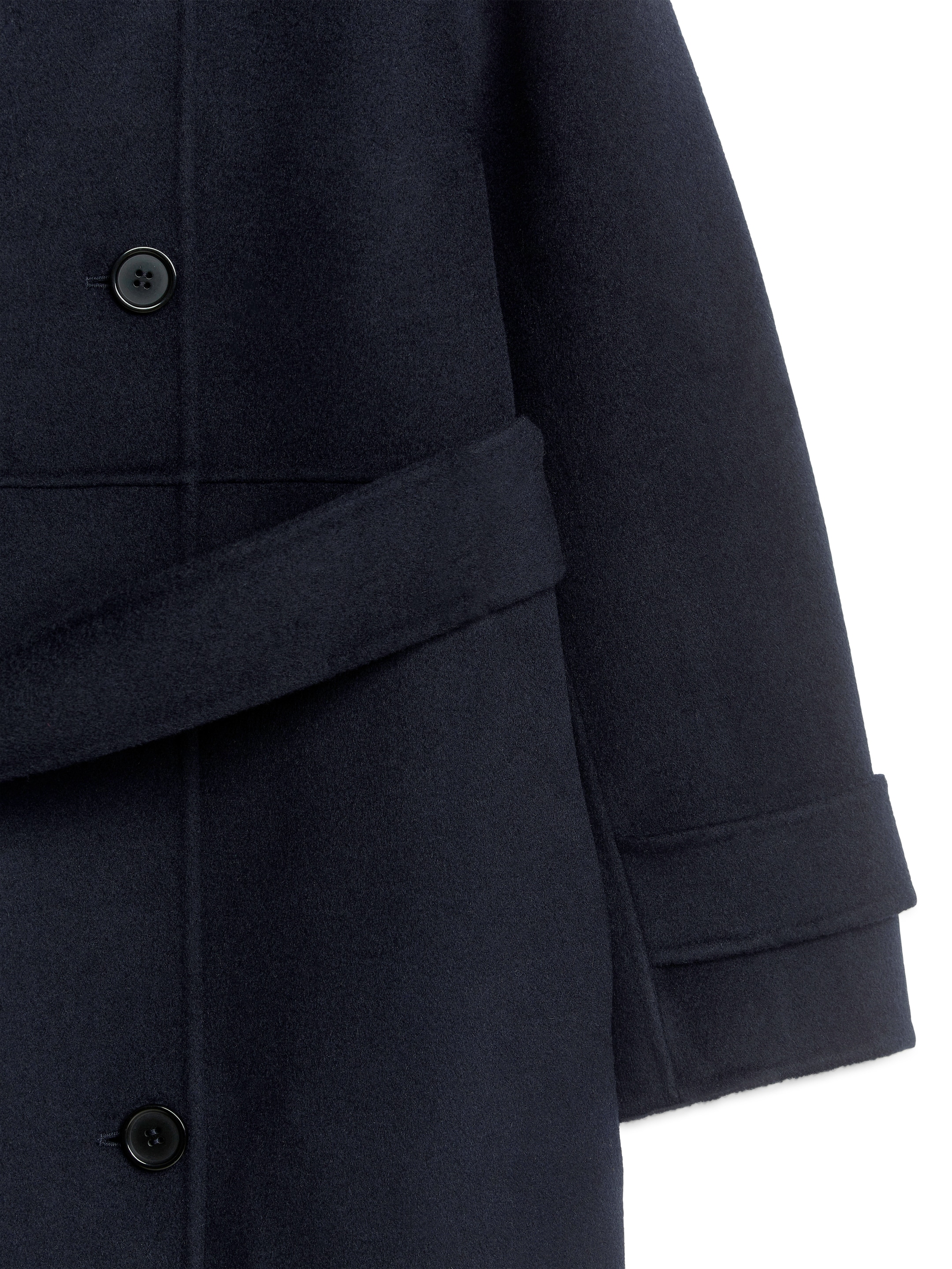 Double-Face Wool Coat - Dark Blue - Regular fit - Women - StillMedia/DescriptiveDetail - 2