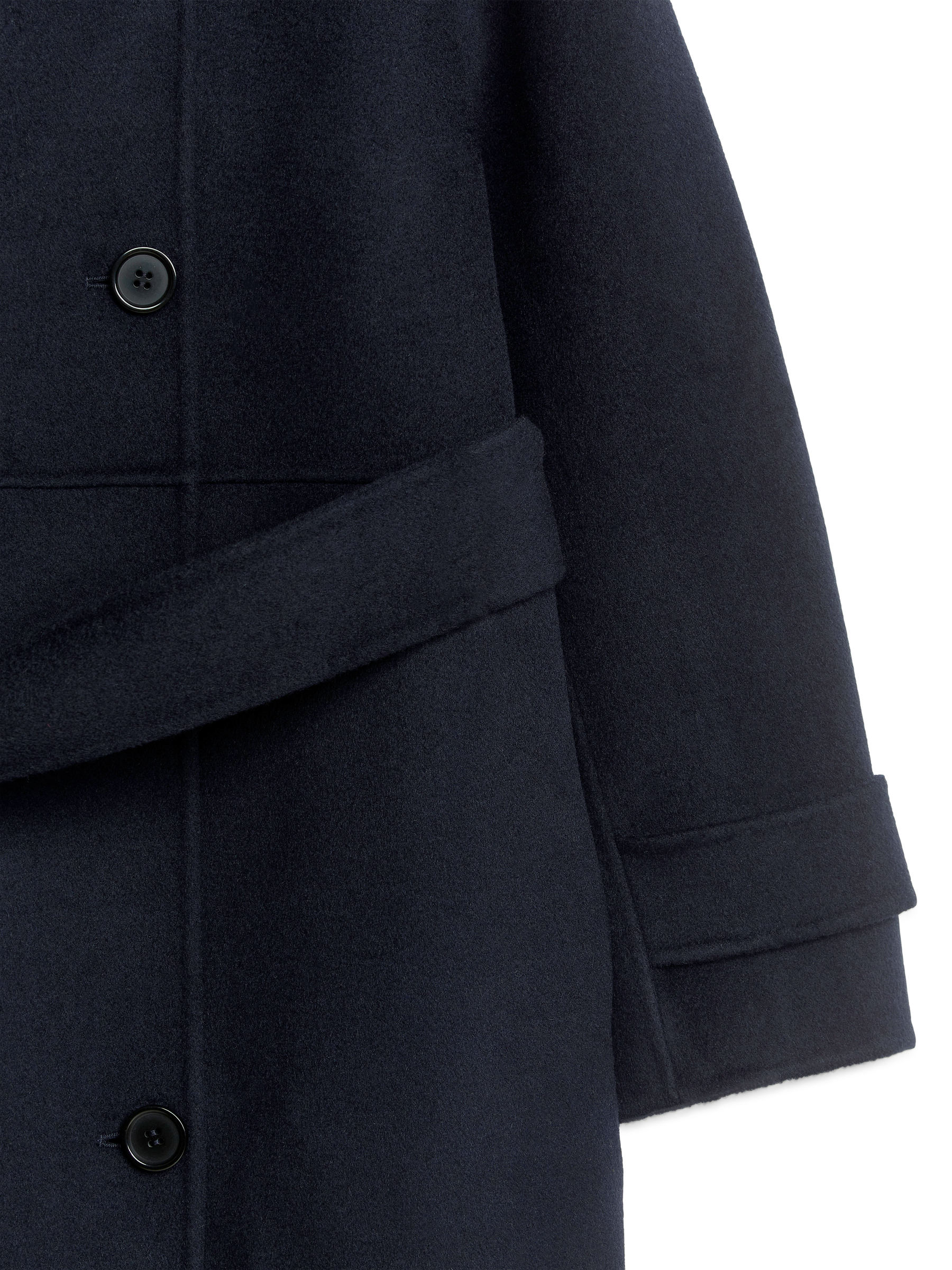 Double-Face Wool Coat – Dark Blue – Women – ARKET GB
