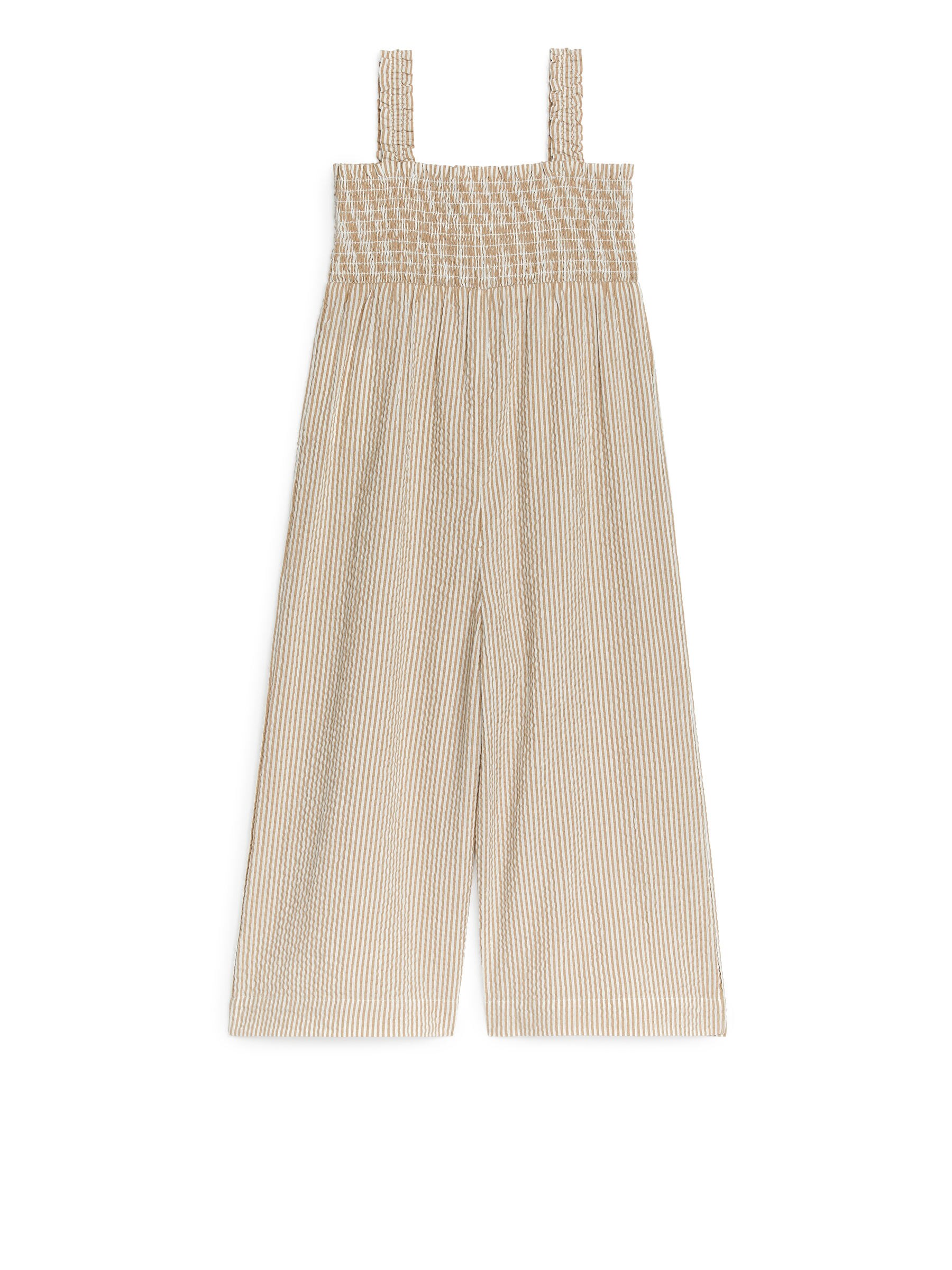 Jumpsuit aus Seersucker - Beige/Weiß - Regular Fit - Kinder - StillMedia/DescriptiveStillLife - 1