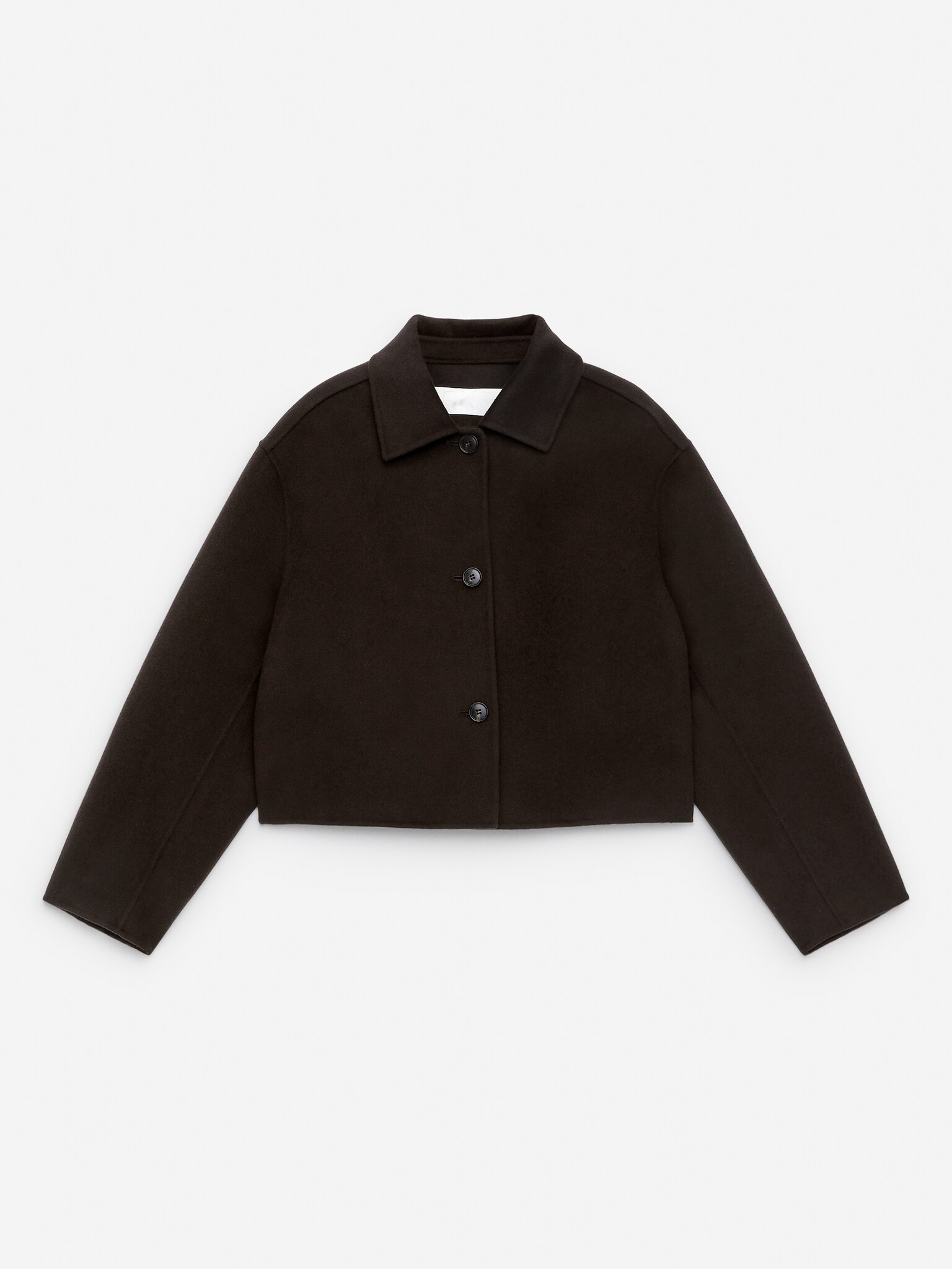 Doublé Wool-Blend Overshirt - Dark Brown/Green - 2