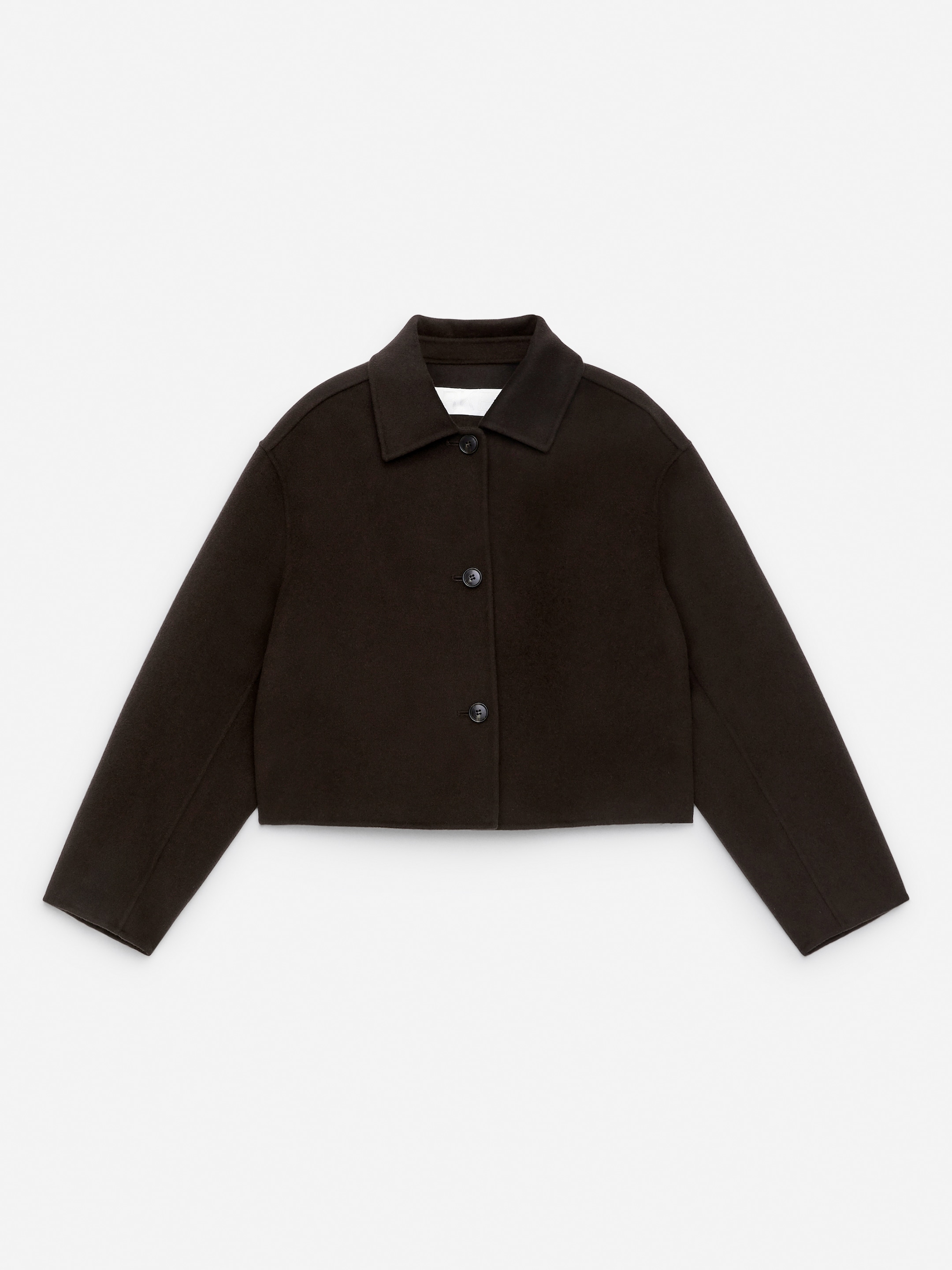 Ver imagen más grande: Sobrecamisa en mezcla de lana de doble faz - Marrón oscuro - MUJER | H&M ES 5