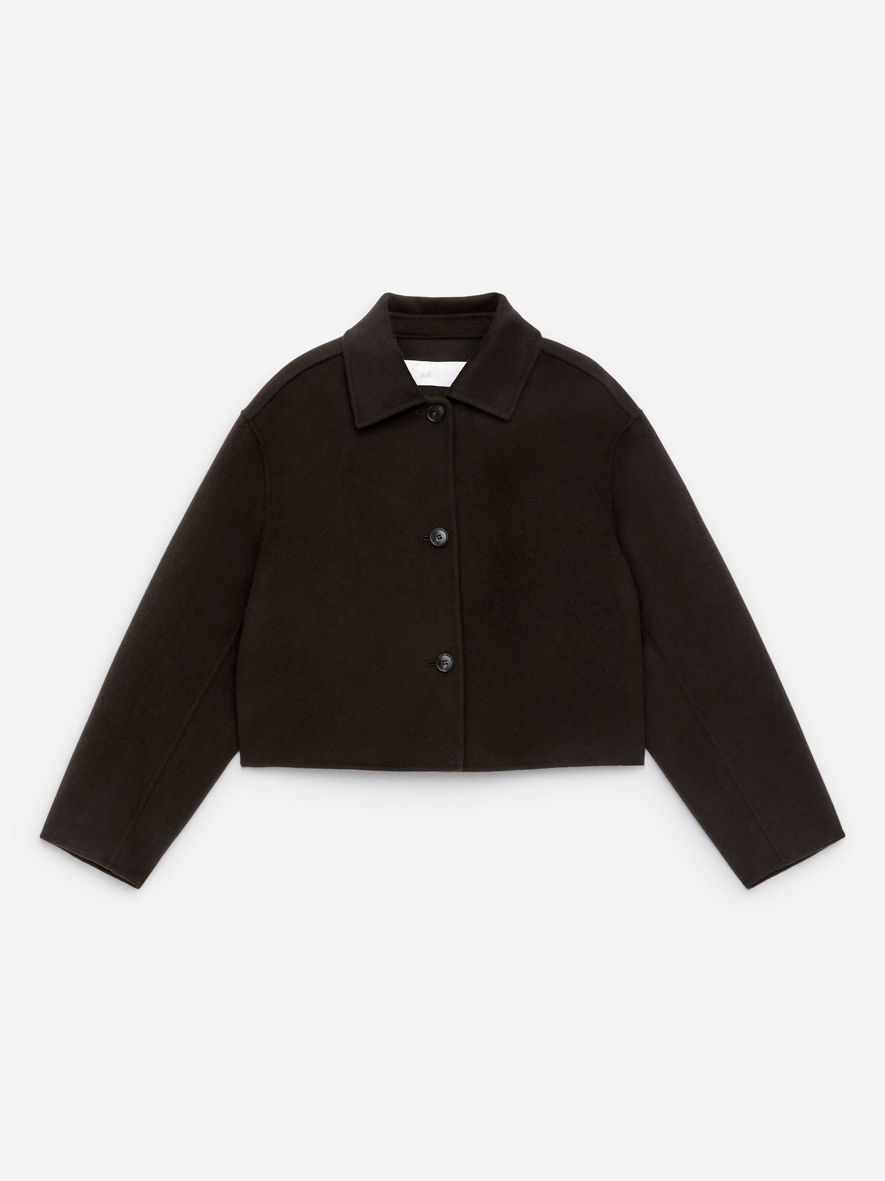 Doublé Wool-Blend Overshirt-Brown-16136