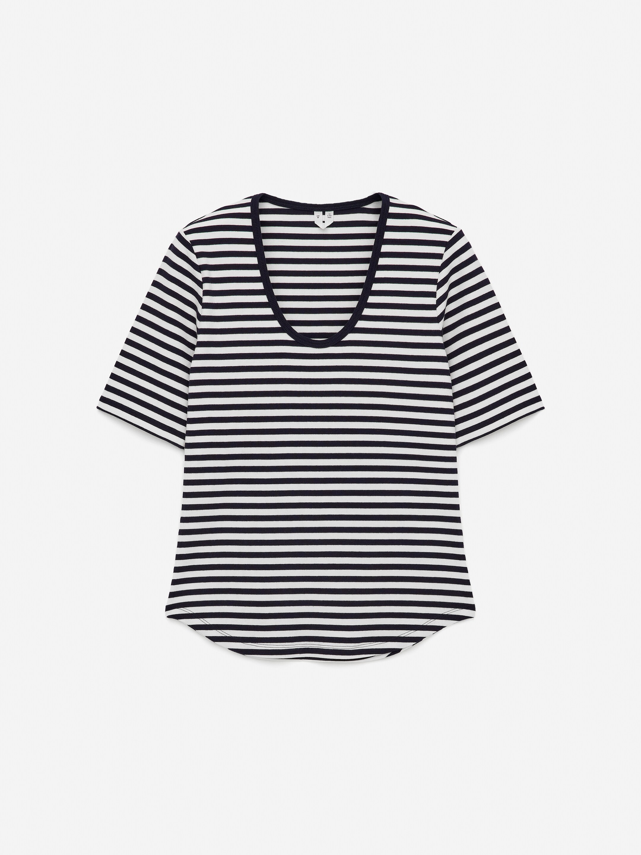 Nagyobb kép megtekintése: Bordázott póló - Sötétkék/Fehér - NŐI | H&M HU 5