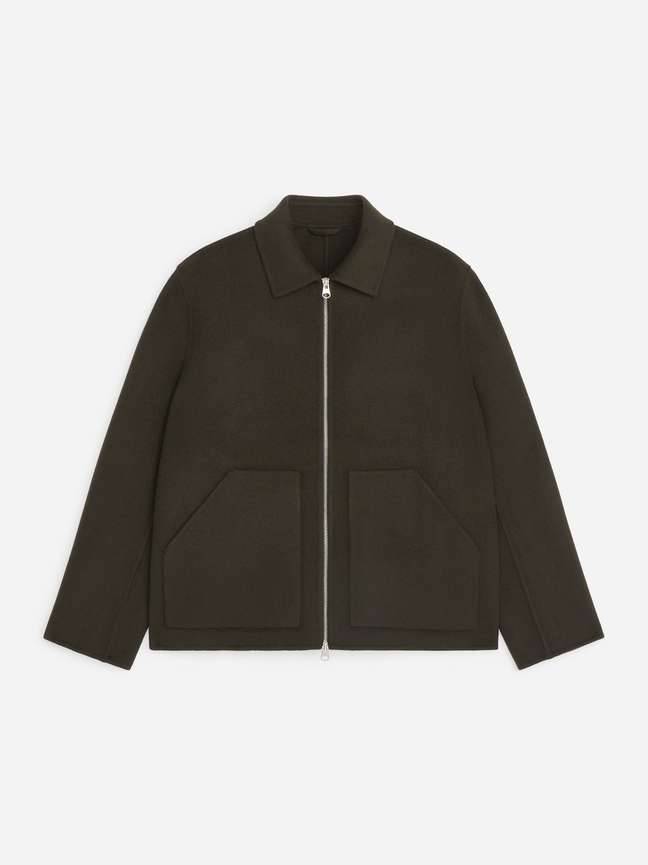 Double-Face Wool Blend Jacket - Dark Green - Regular fit - Men - StillMedia/DescriptiveStillLife - 1