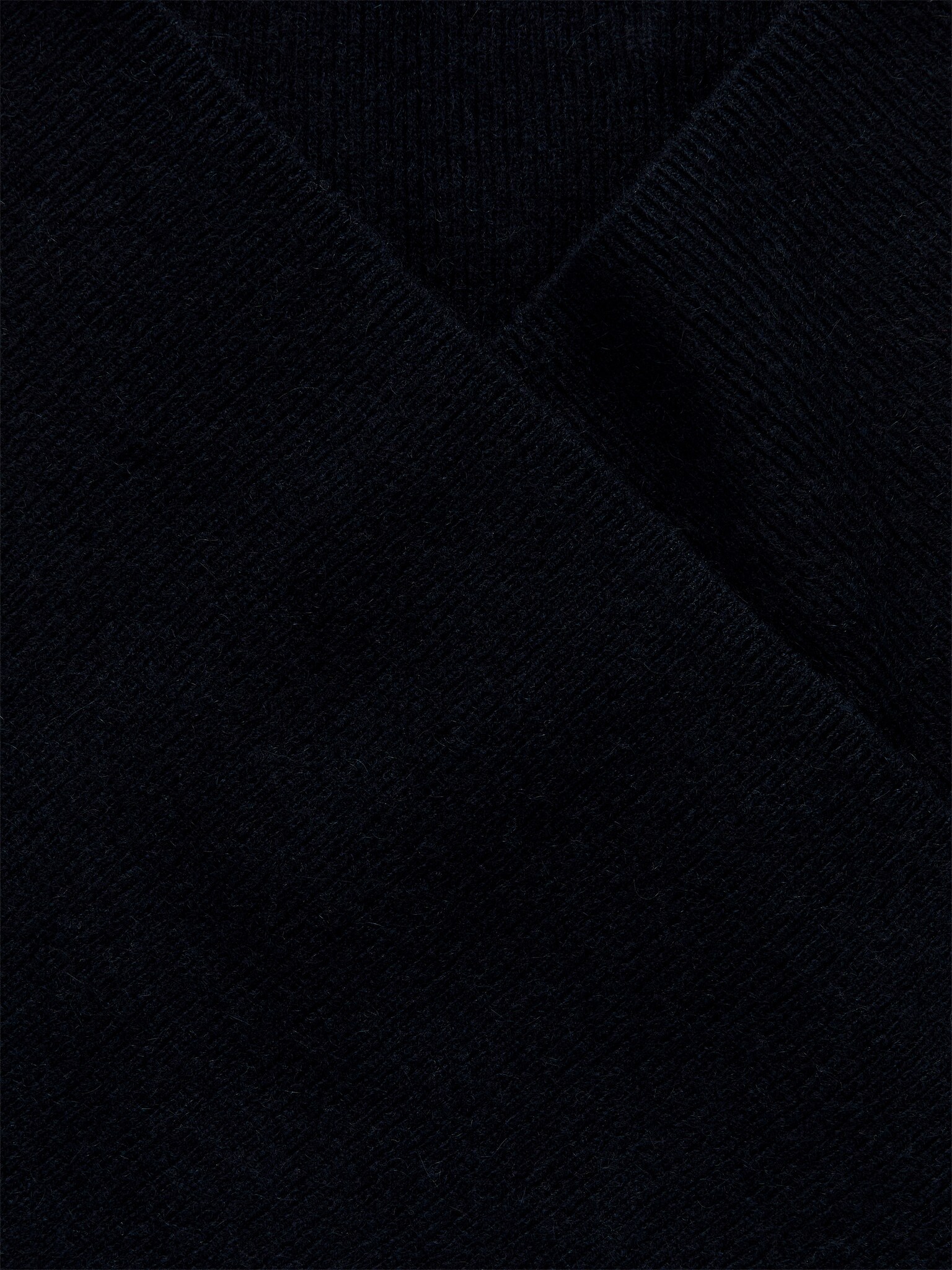 Pure Cashmere Triangle Scarf - Dark Blue/Burgundy - 2